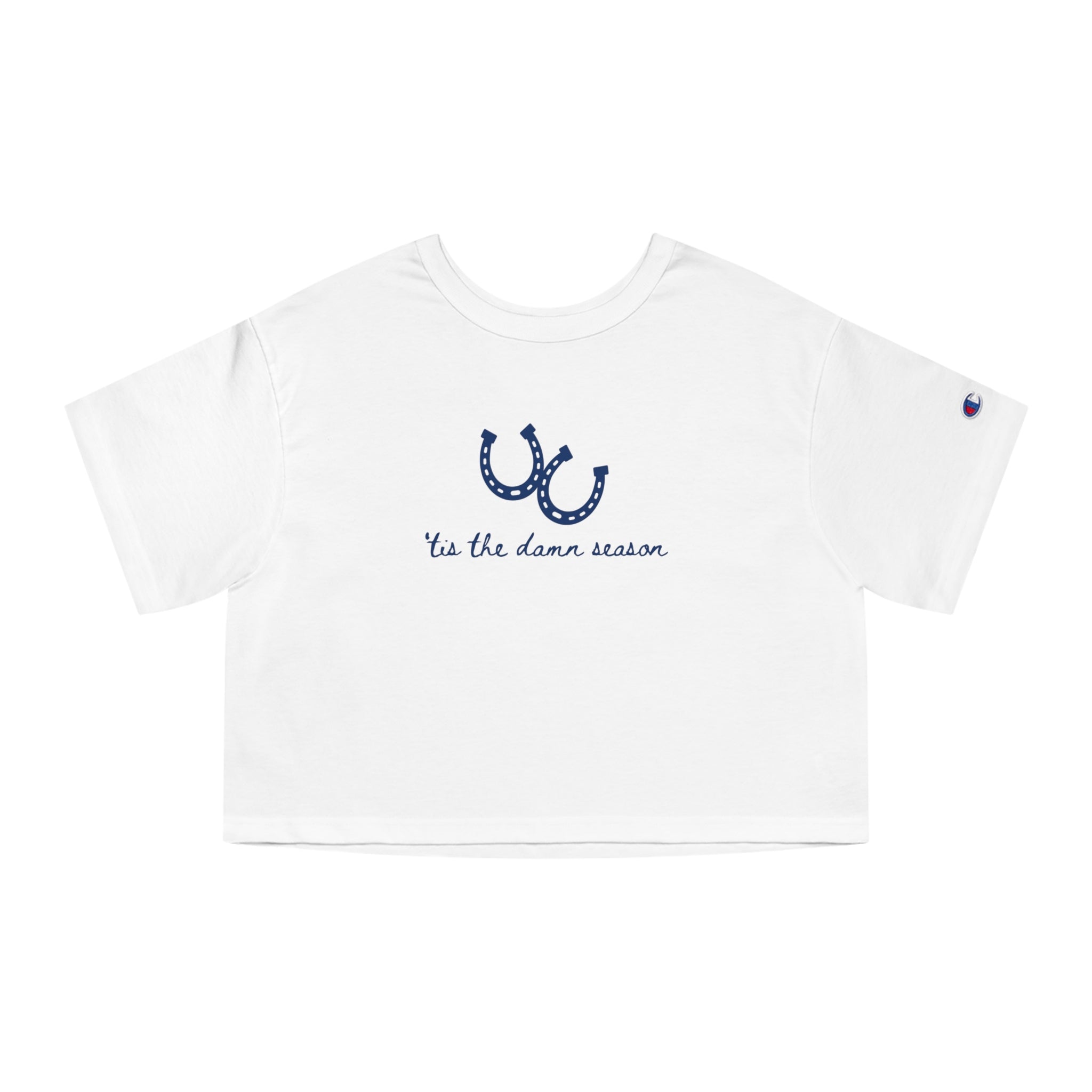 Horseshoe Tis the Season Indy Football Crop Top