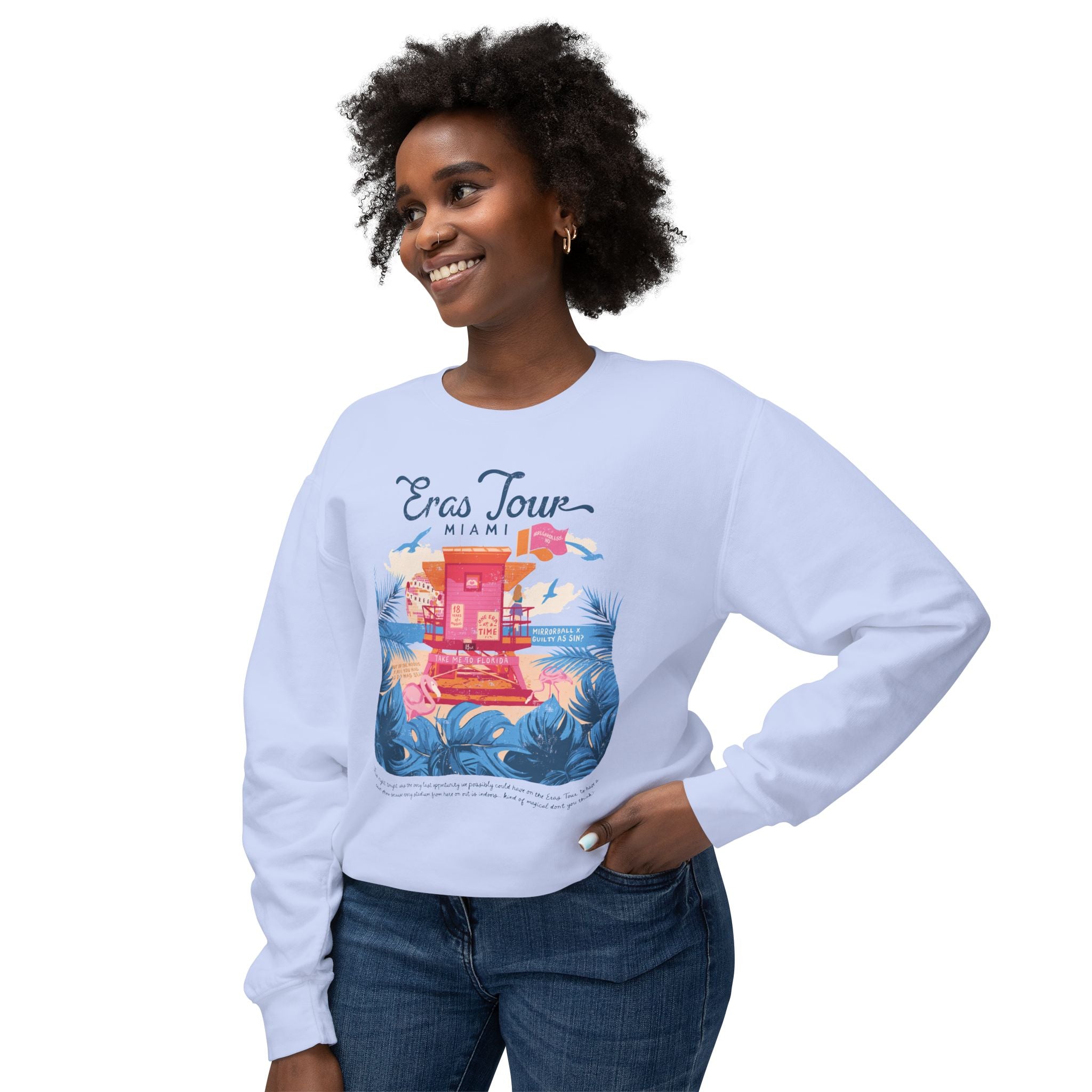 Miami Eras Night Three Lifeguard Lightweight Crewneck