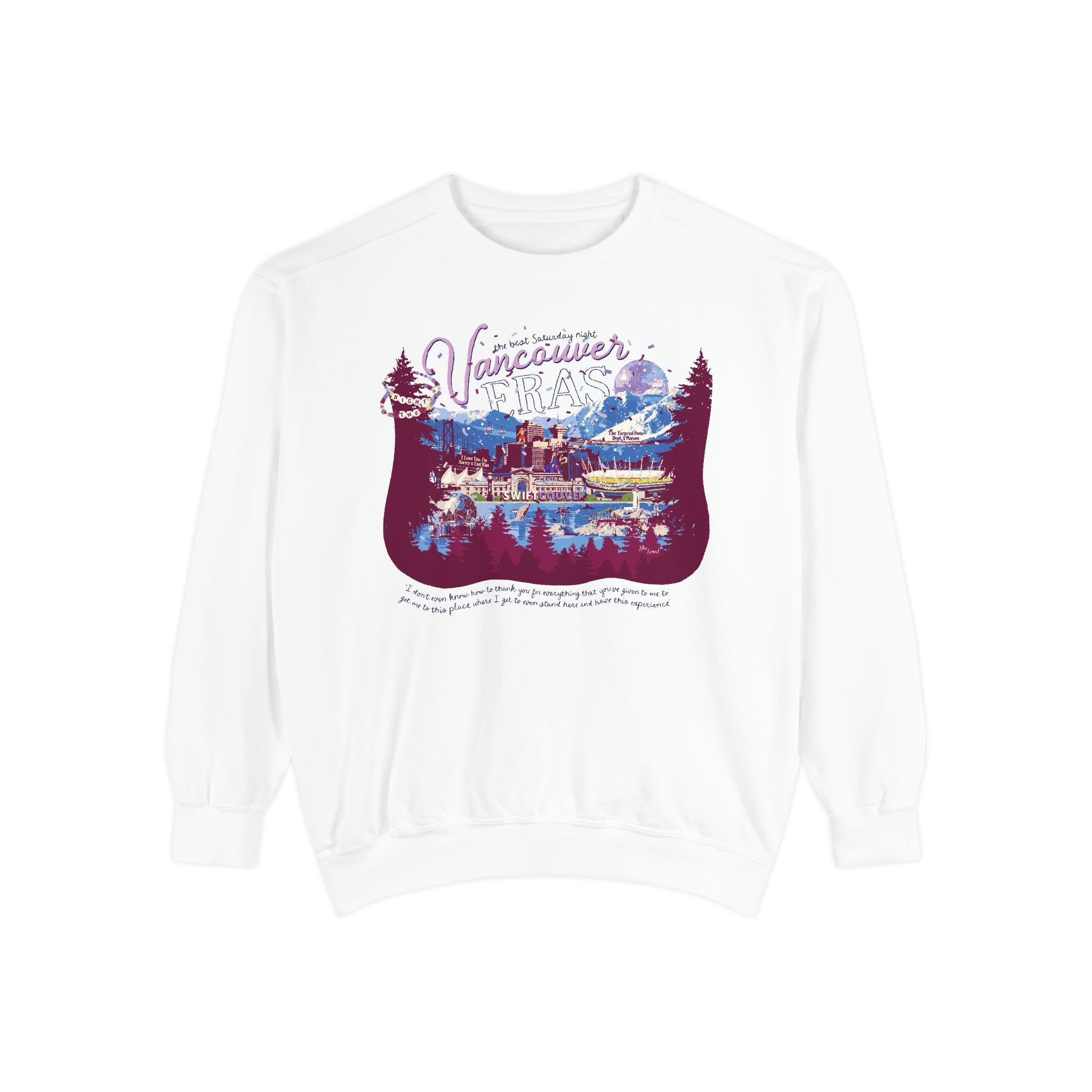 Vancouver Eras Night Two Comfort Colors Crewneck