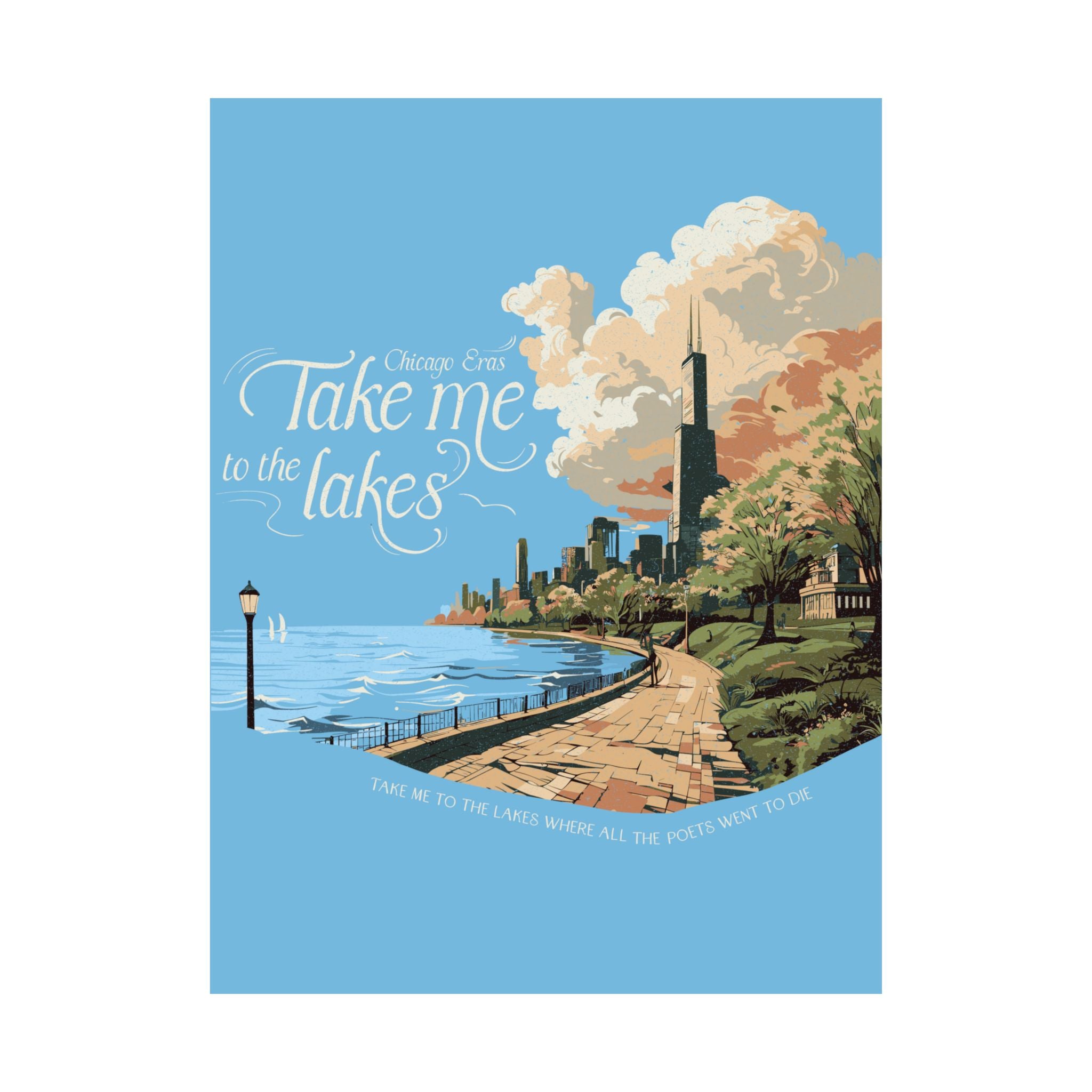 Blue Chicago Eras The Lakes Night One Poster