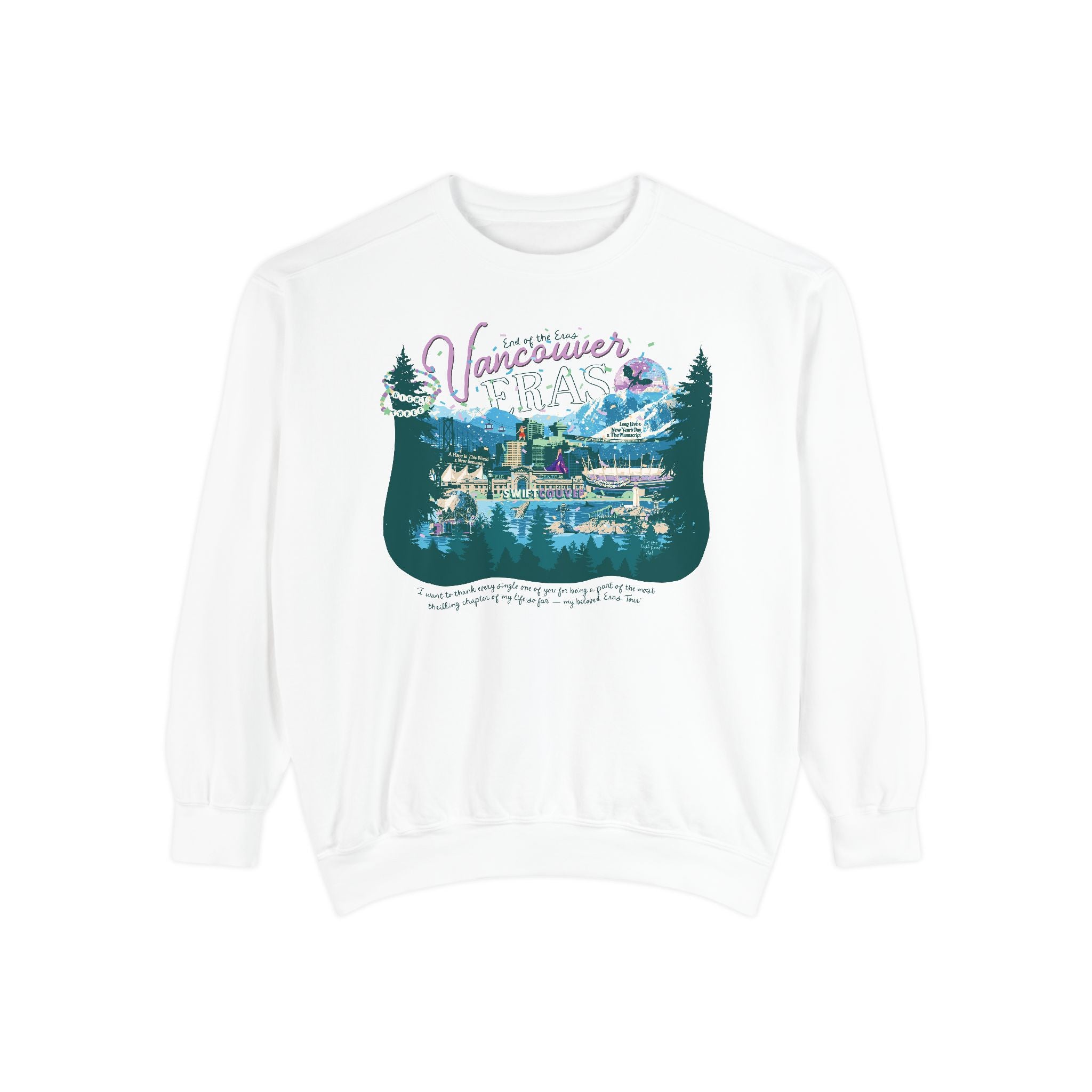 Vancouver Eras Night Three Comfort Colors Crewneck