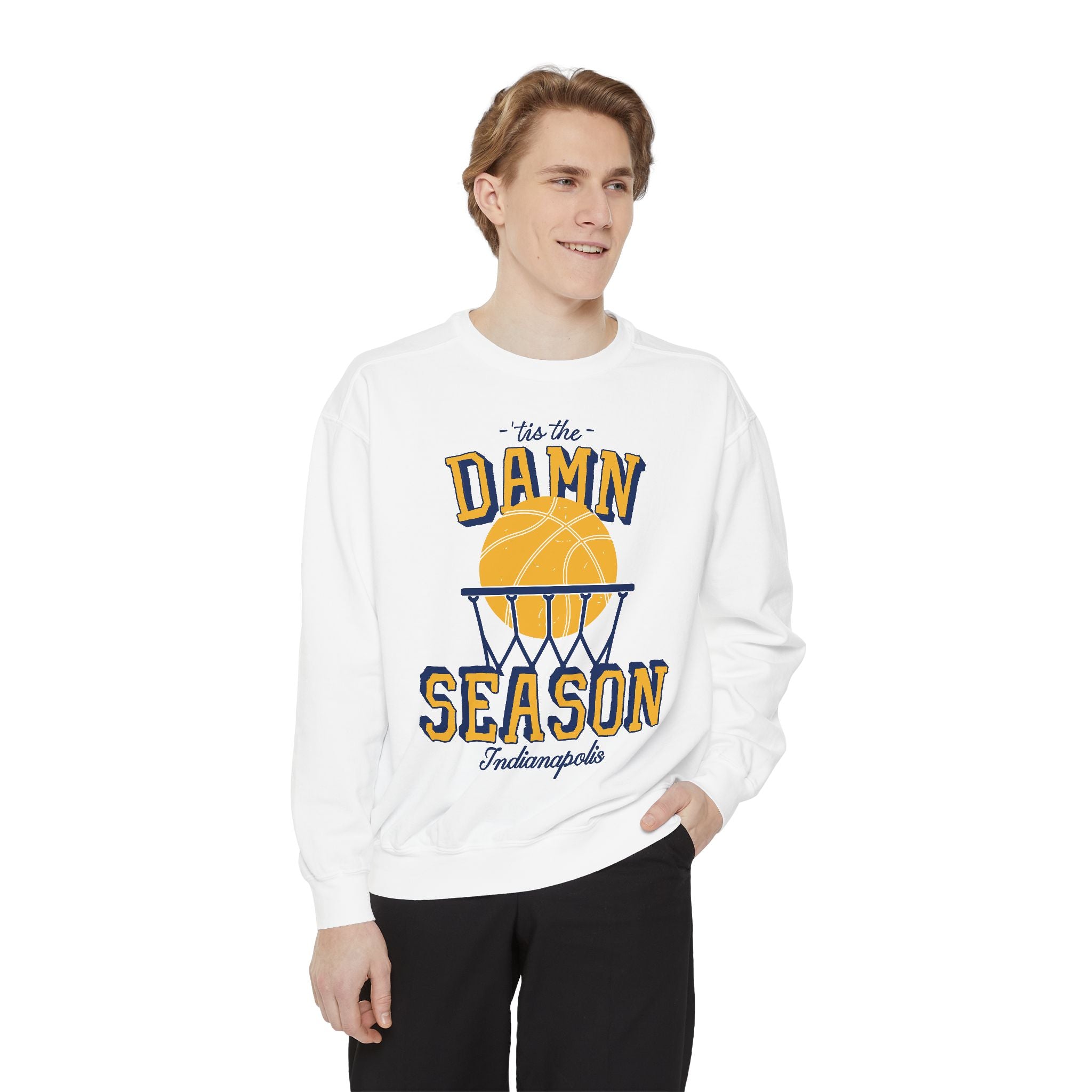 Tis the Season Indy Basketball Comfort Colors Crewneck