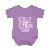 I'm a Real Tough Kid Baby Rib Onesie