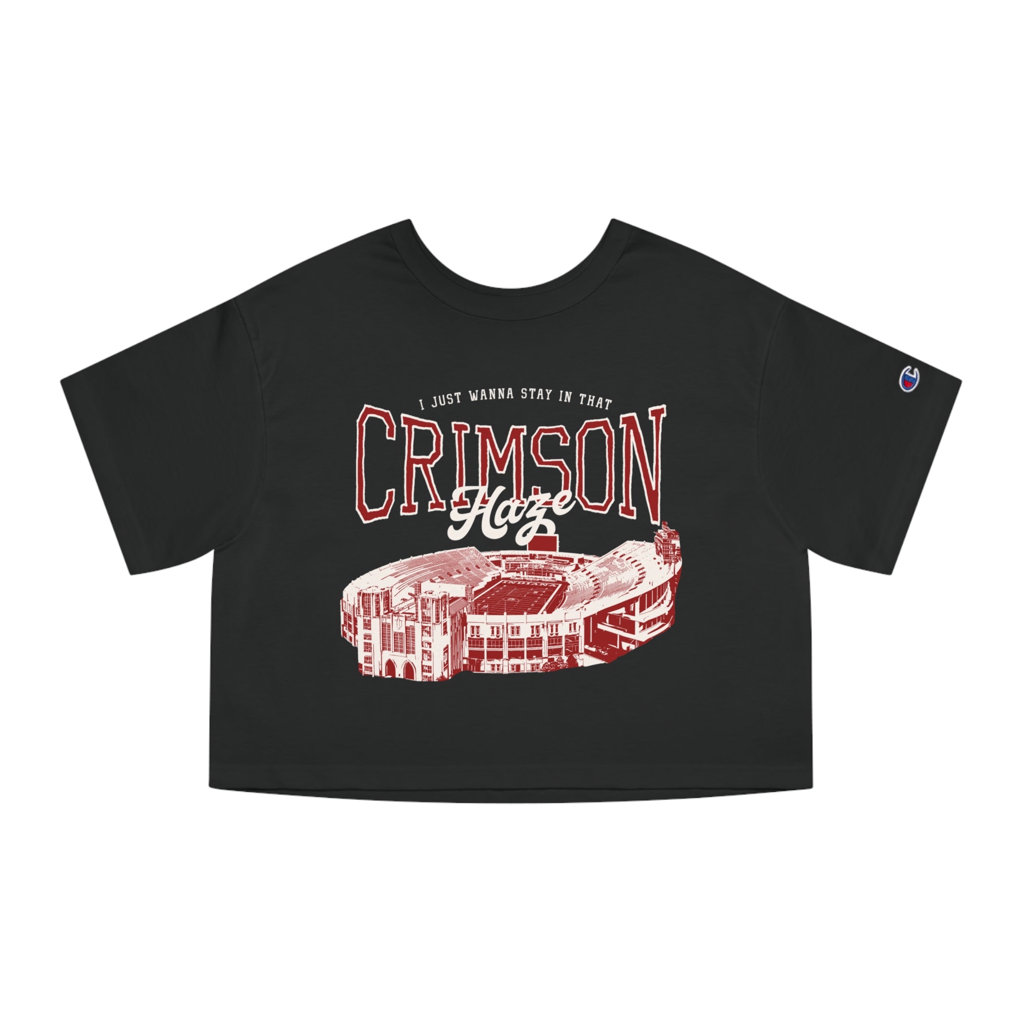 Crimson Haze Indy Football Memorial Stadium Crop Top