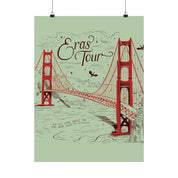 Santa Clara Era Tour Golden Gate Bridge Green Poster