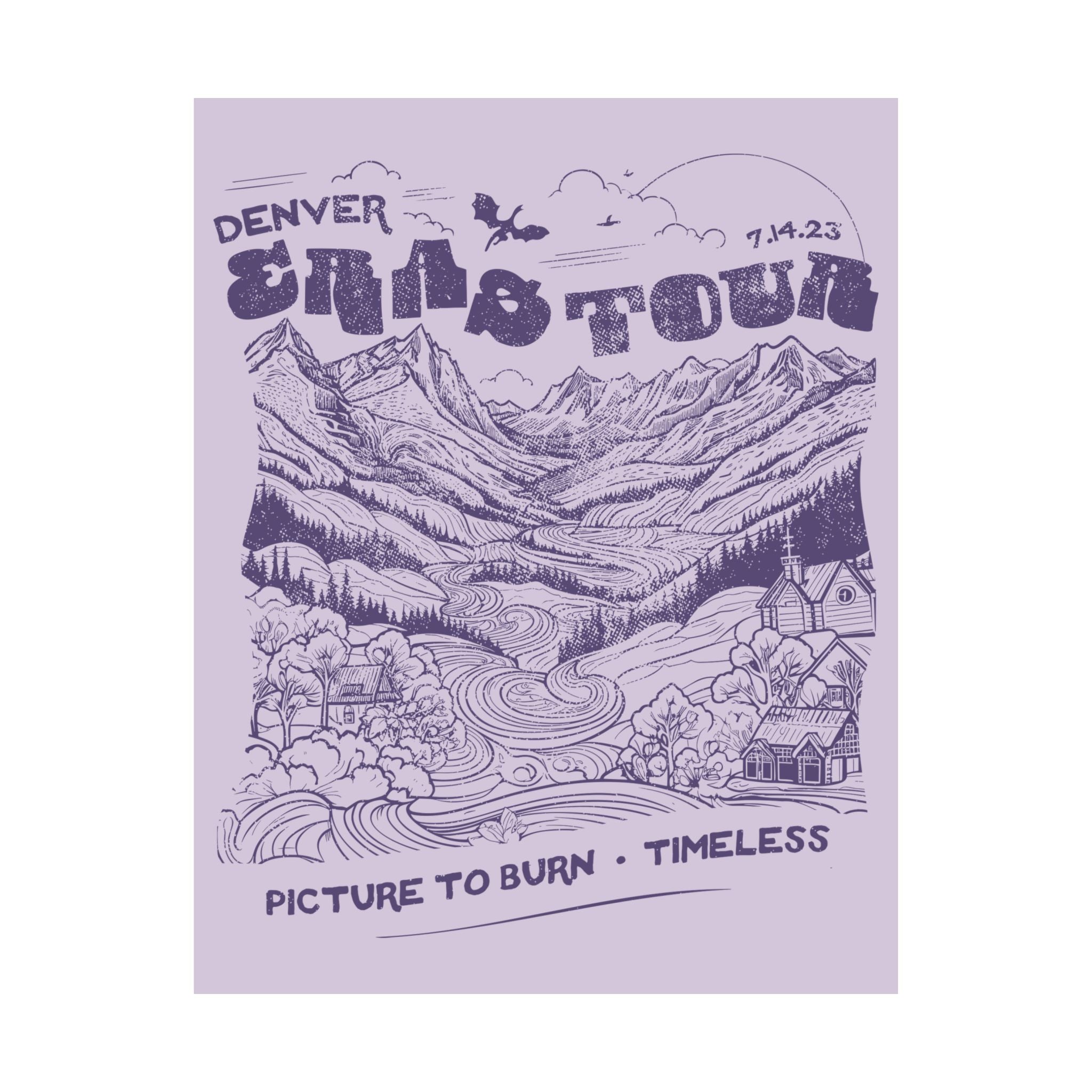 Orchid Denver Night One Purple Mountains Poster