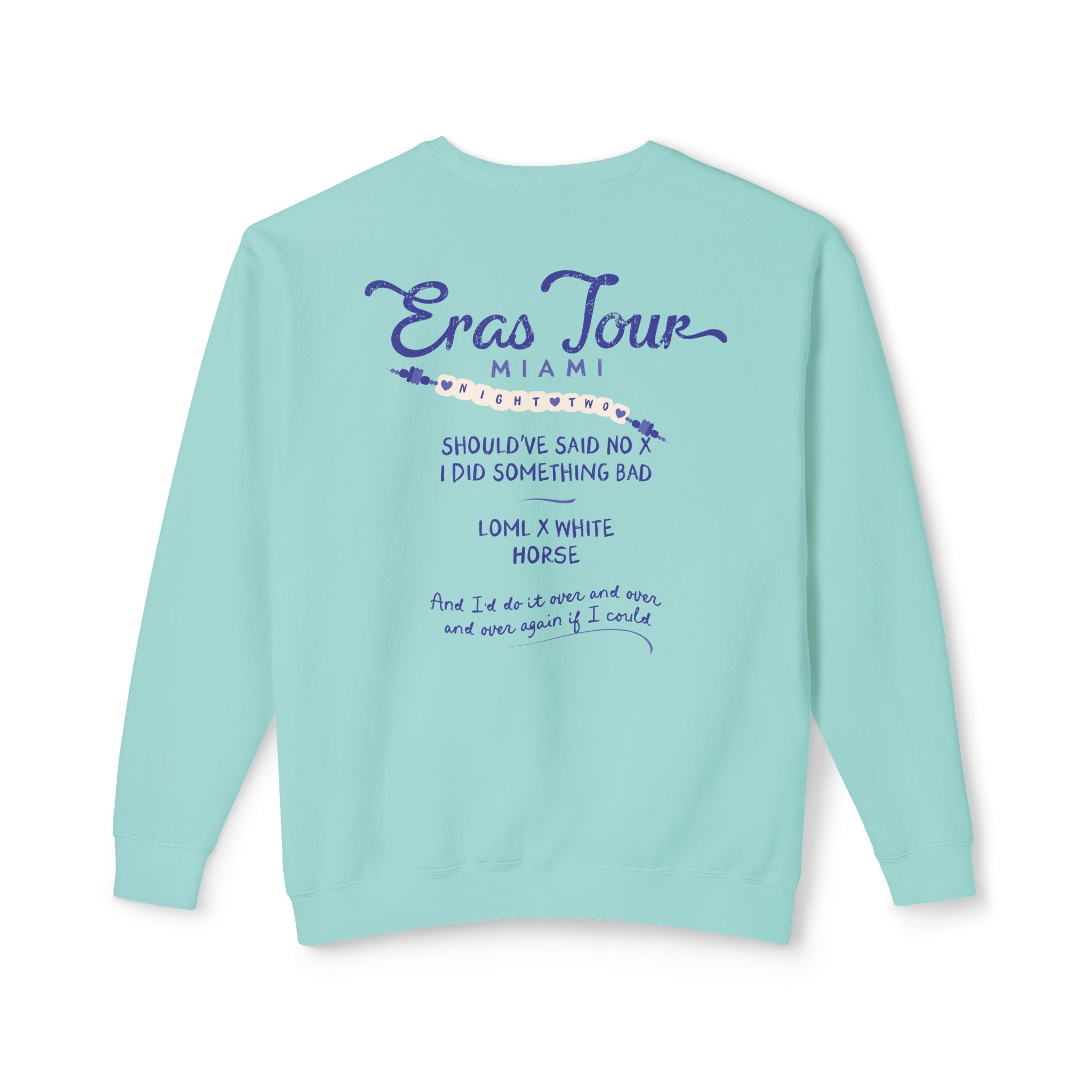 Miami Eras Night Two Lifeguard Lightweight Comfort Colors Crewneck