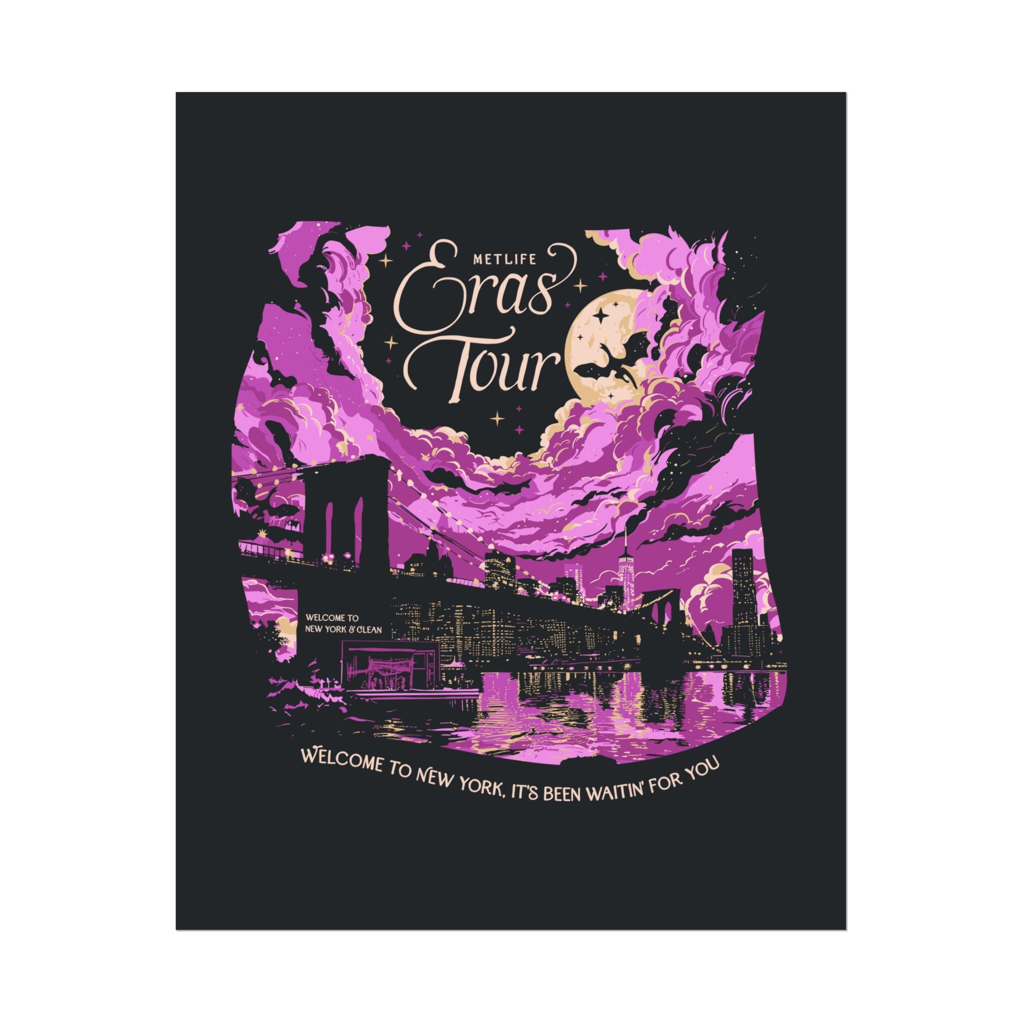 Black Night Three East Rutherford Eras Tour Poster