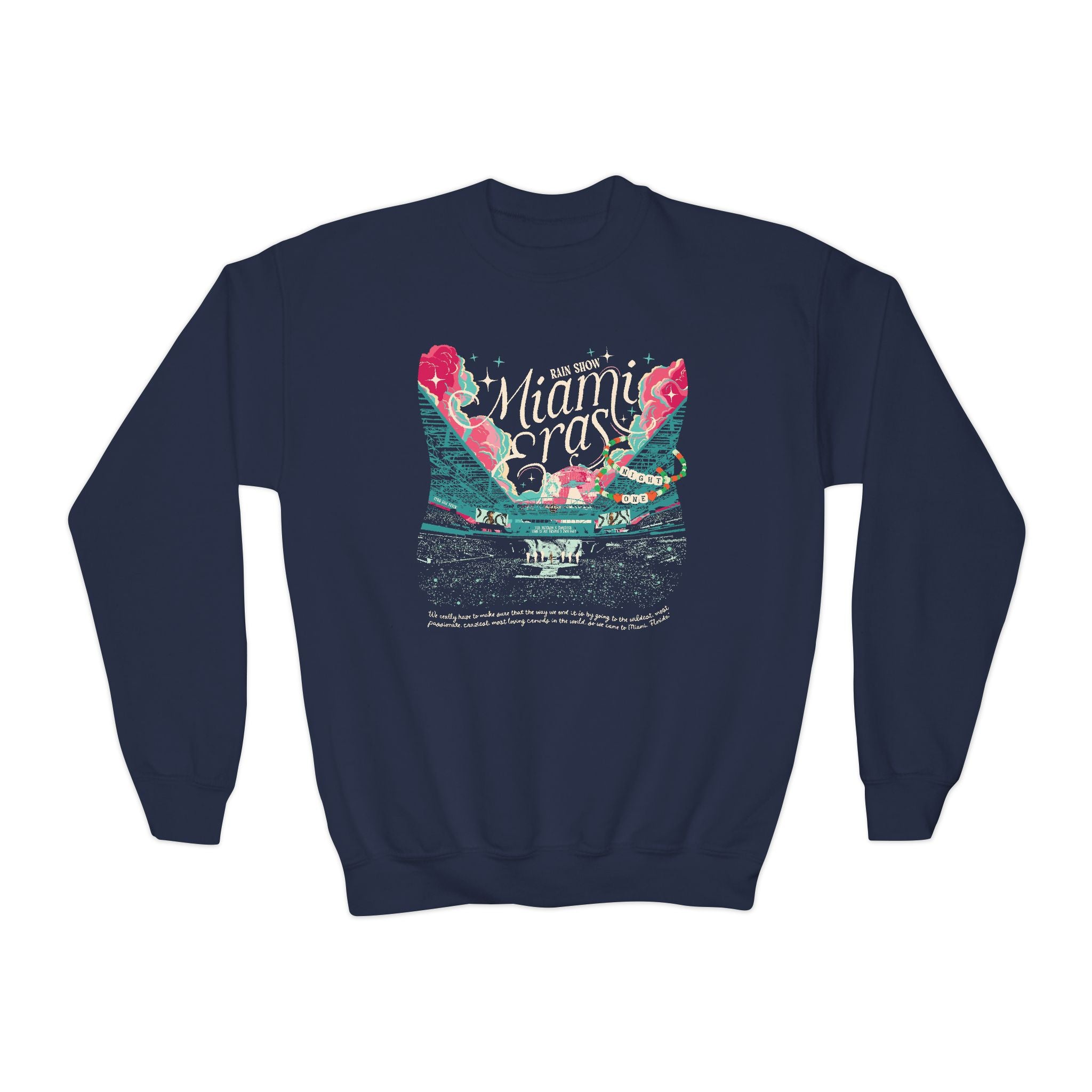 Kid's Miami Eras Night One Hard Rock Stadium Gildan Crewneck