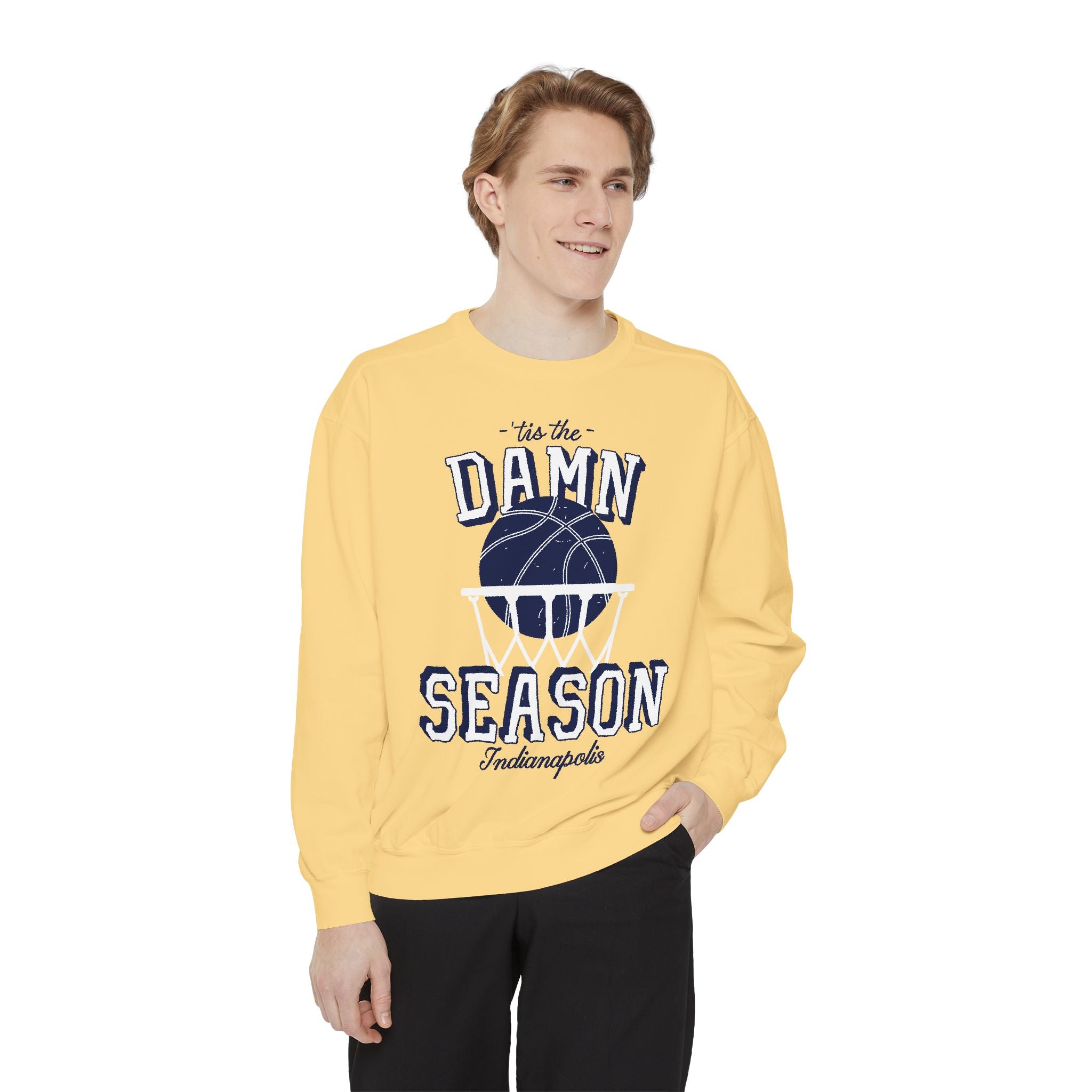 Tis the Season Indy Basketball Comfort Colors Crewneck