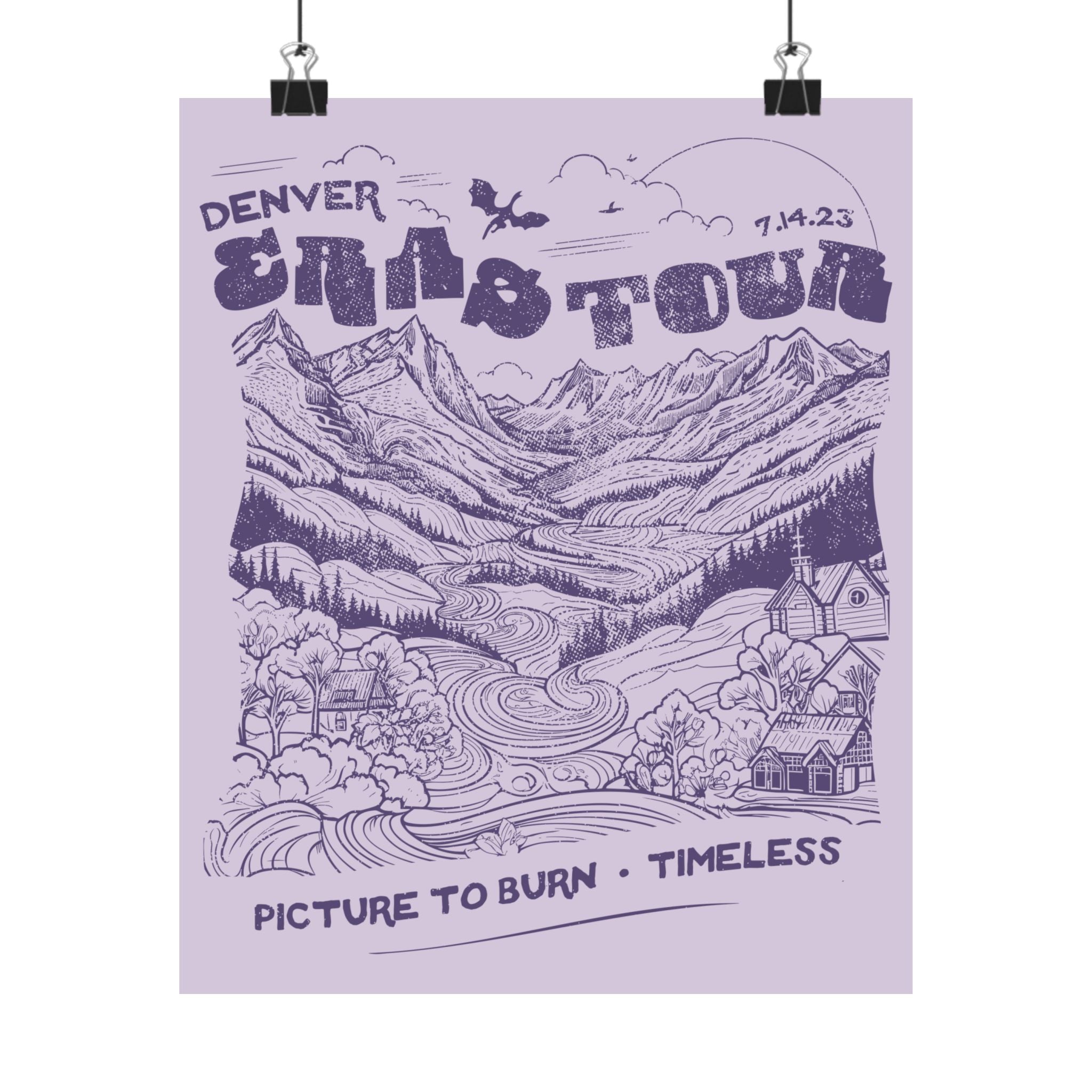 Orchid Denver Night One Purple Mountains Poster