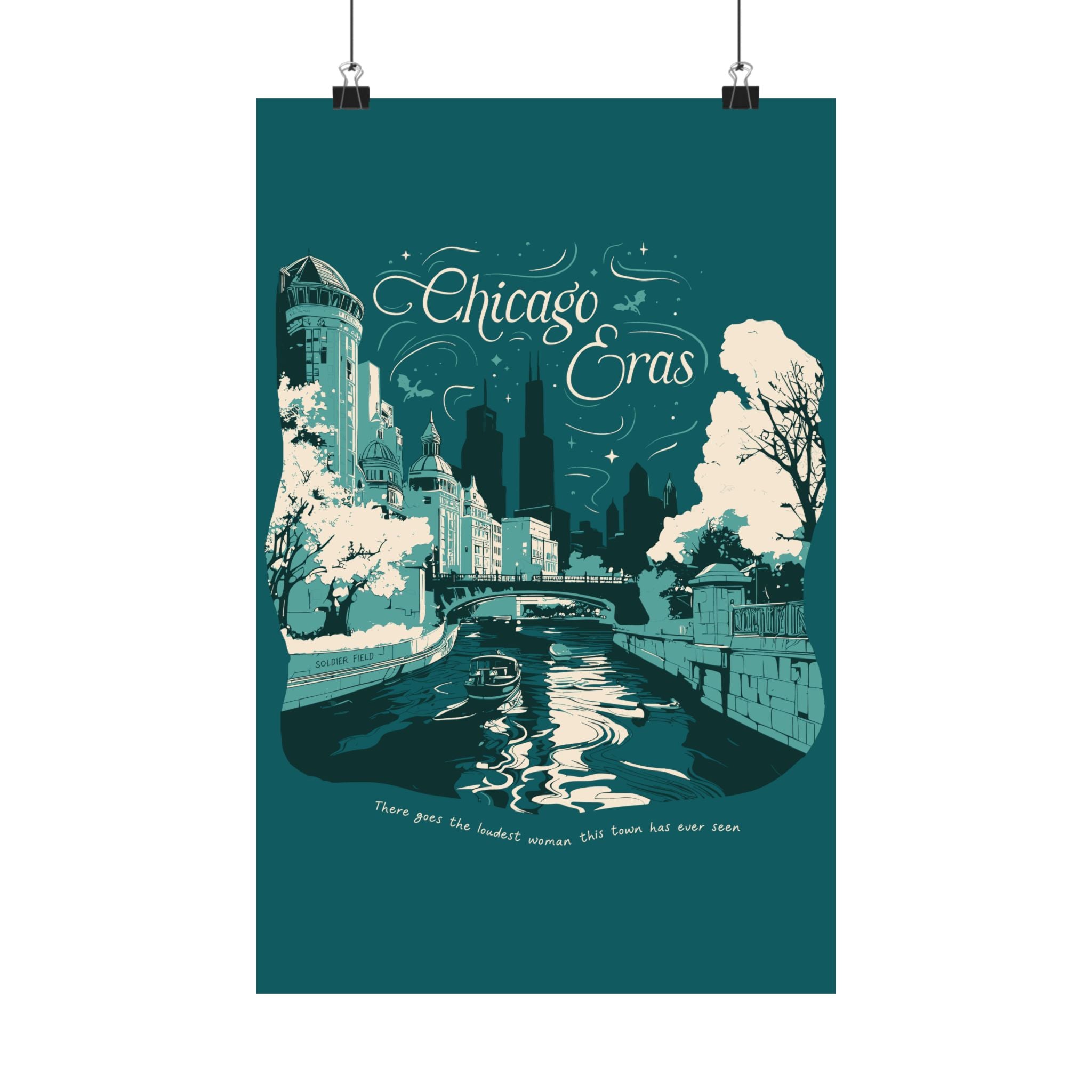 Emerald Eras Tour Chicago River Walk Poster