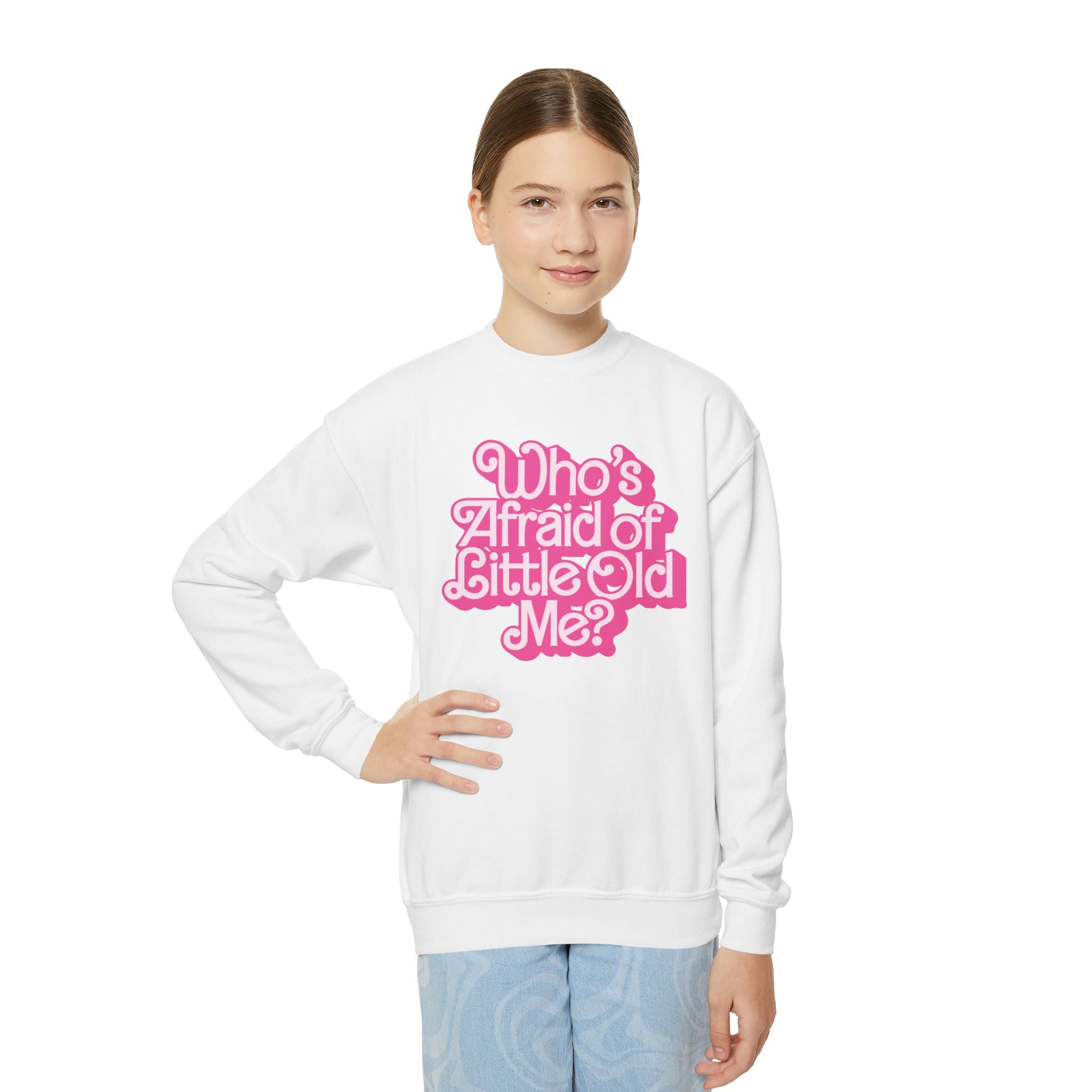 Kid's Who's Afraid of Little Old Me Crewneck Sweatshirt