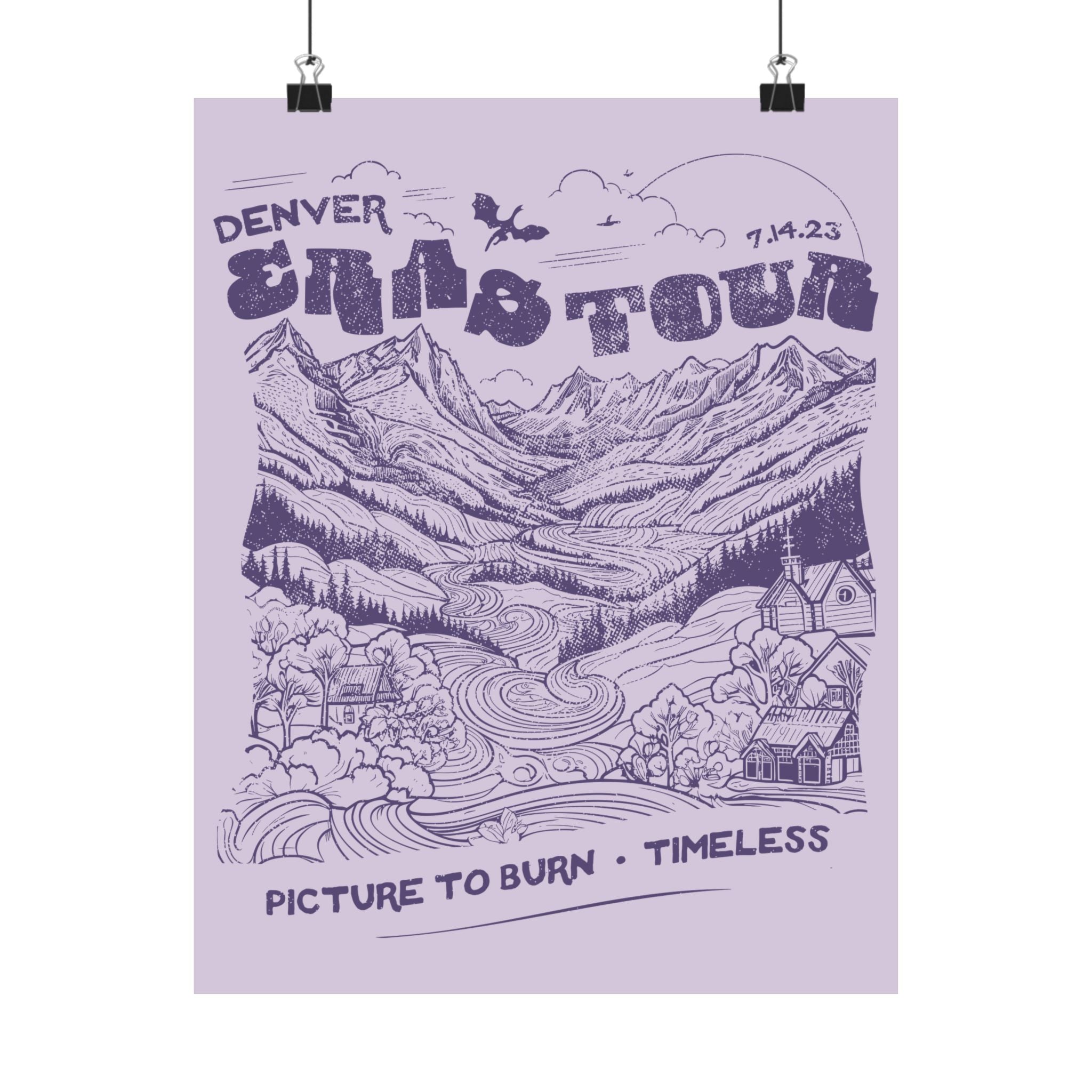 Orchid Denver Night One Purple Mountains Poster