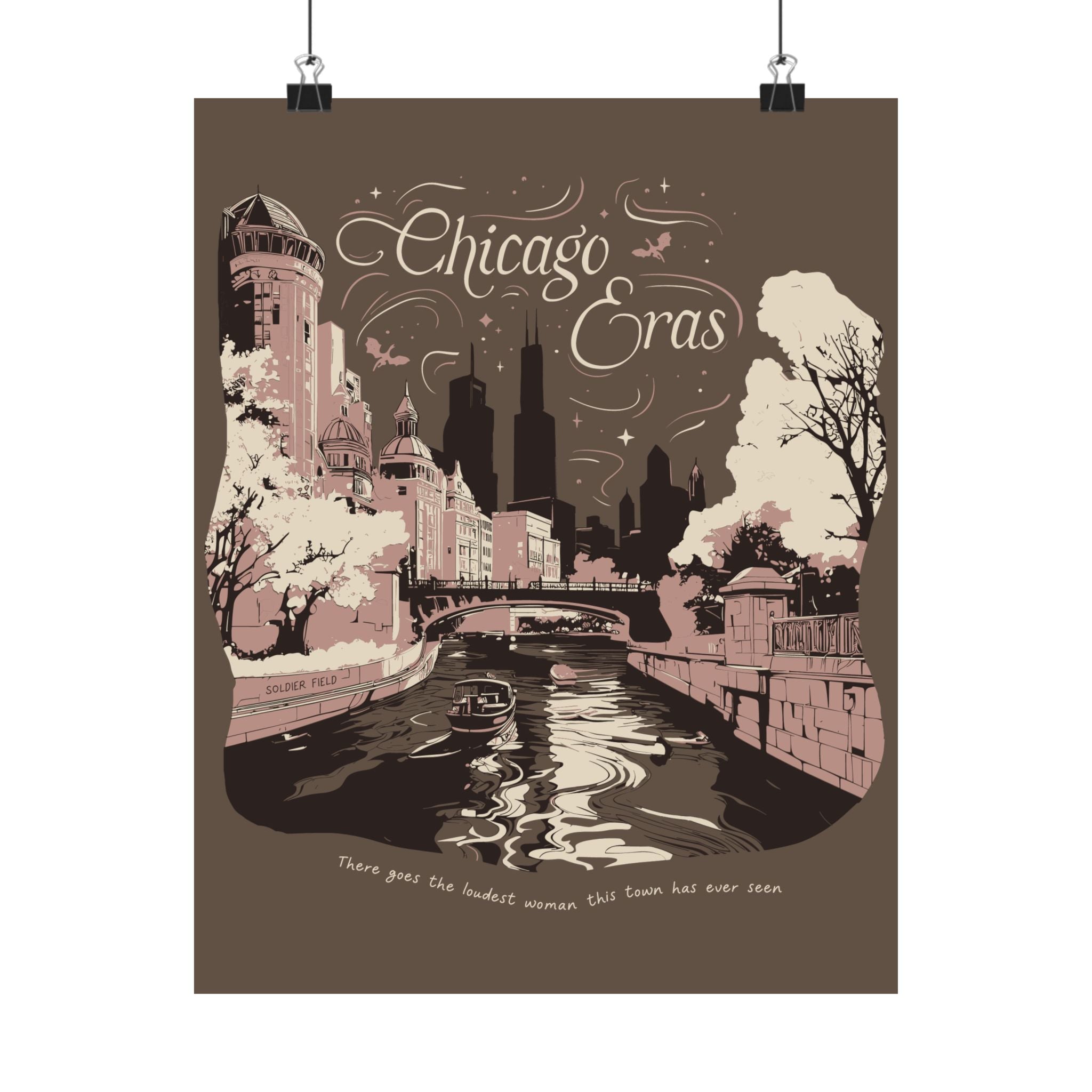 Brown Eras Tour Chicago River Walk Poster