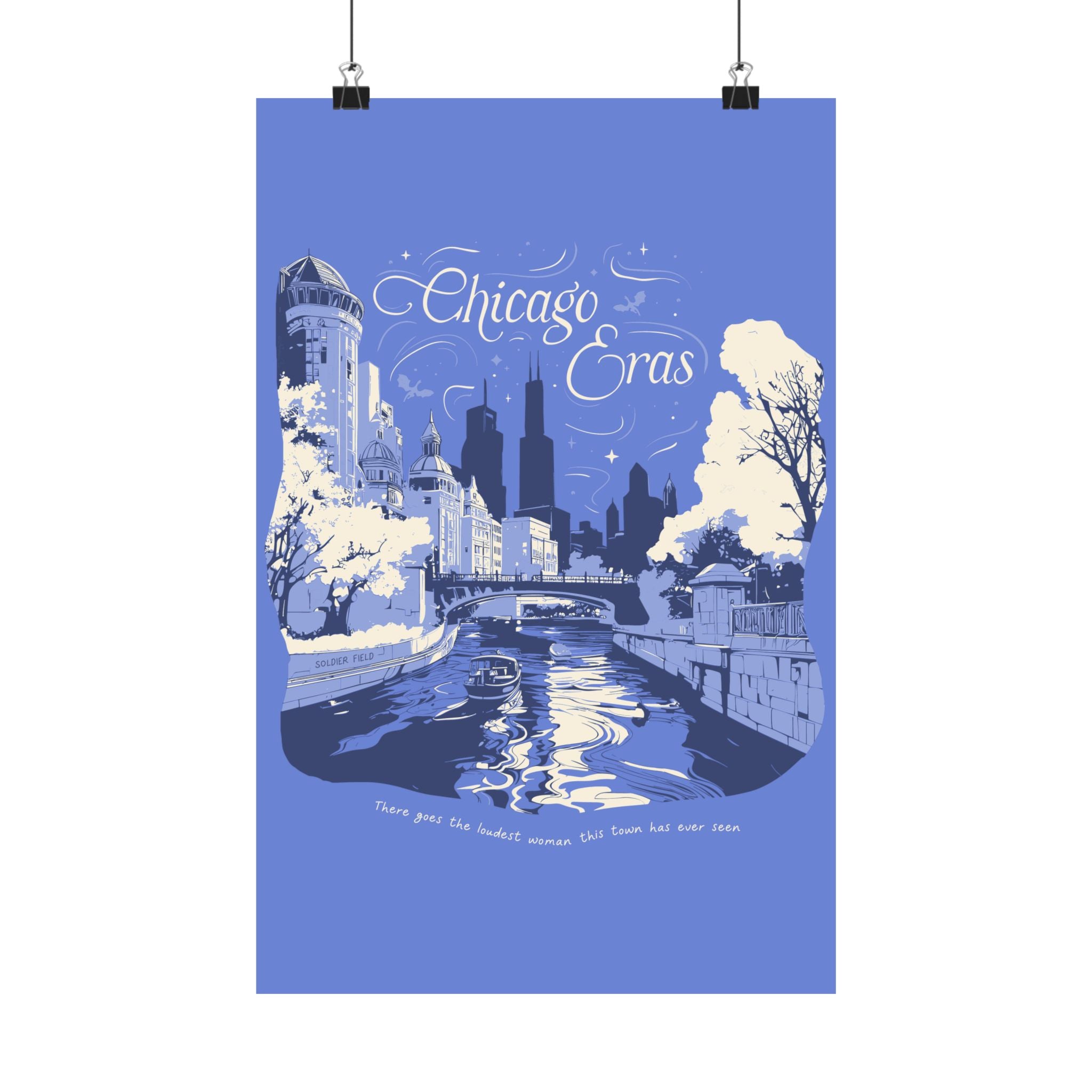 Periwinkle Eras Tour Chicago River Walk Poster