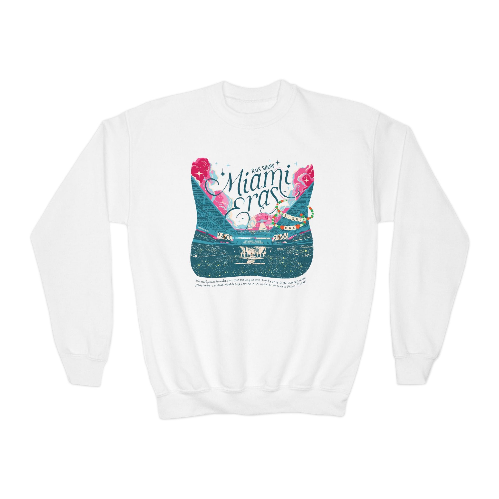 Kid's Miami Eras Night One Hard Rock Stadium Gildan Crewneck