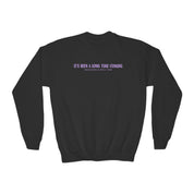 Kid's It's Been A Long Time Coming Indy Eras  Crewneck Sweatshirt