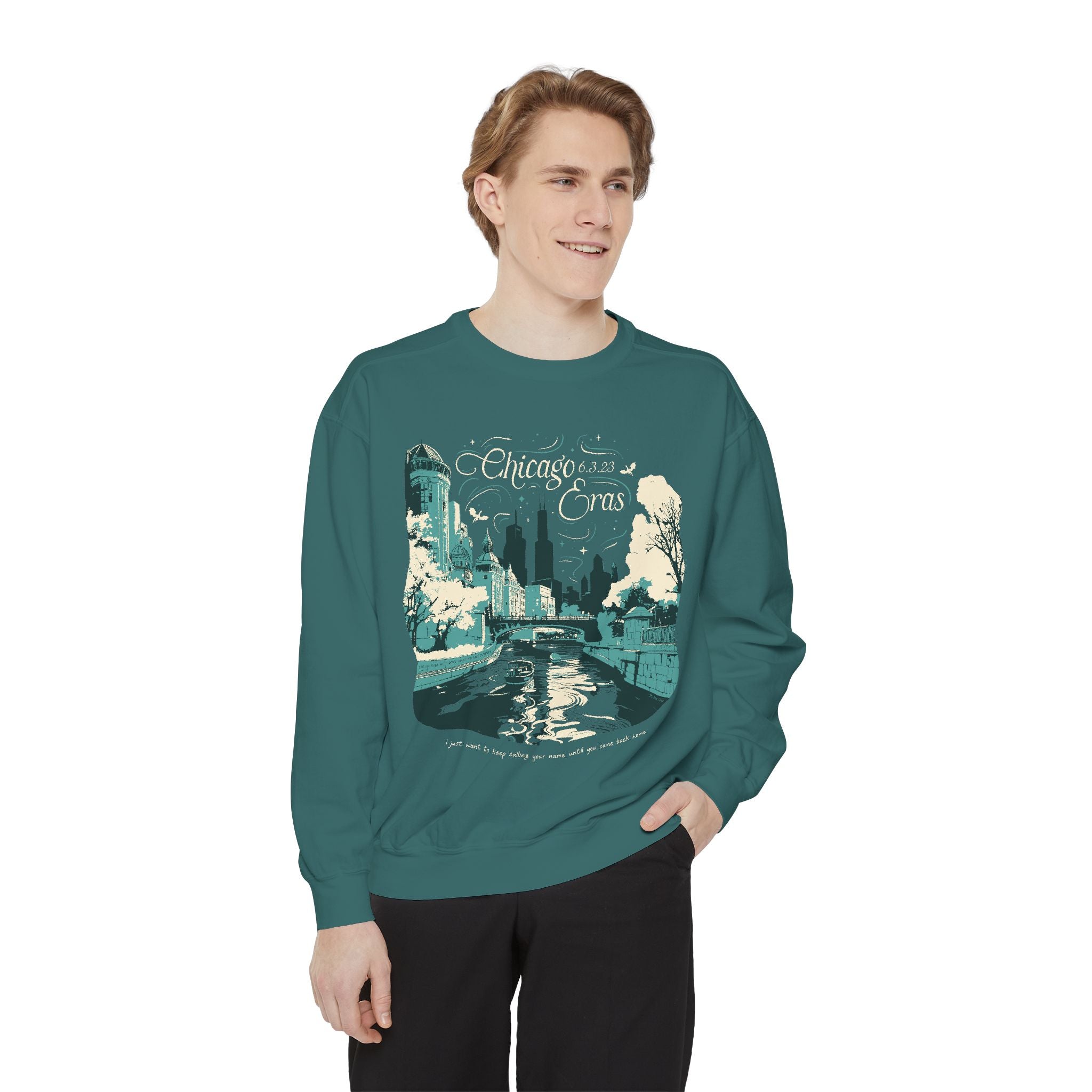 Night Two Eras Tour Chicago River Walk Crewneck