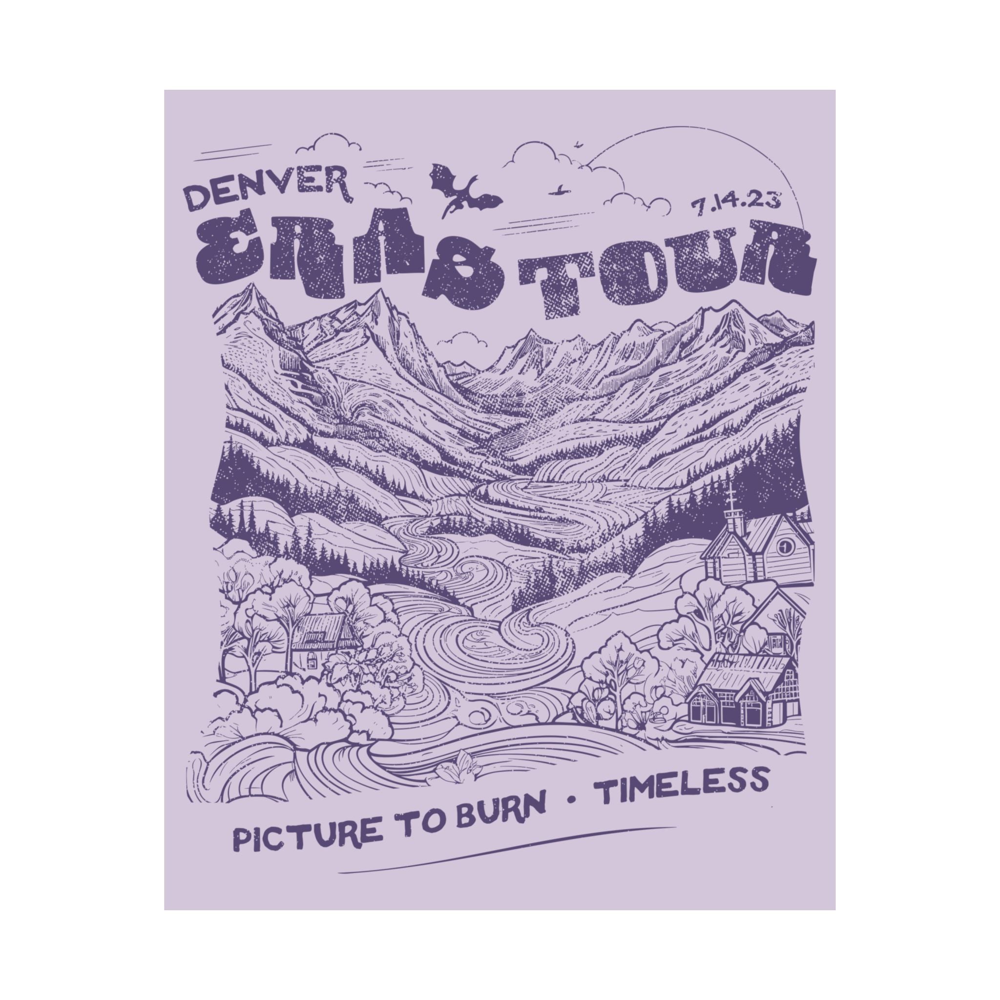 Orchid Denver Night One Purple Mountains Poster