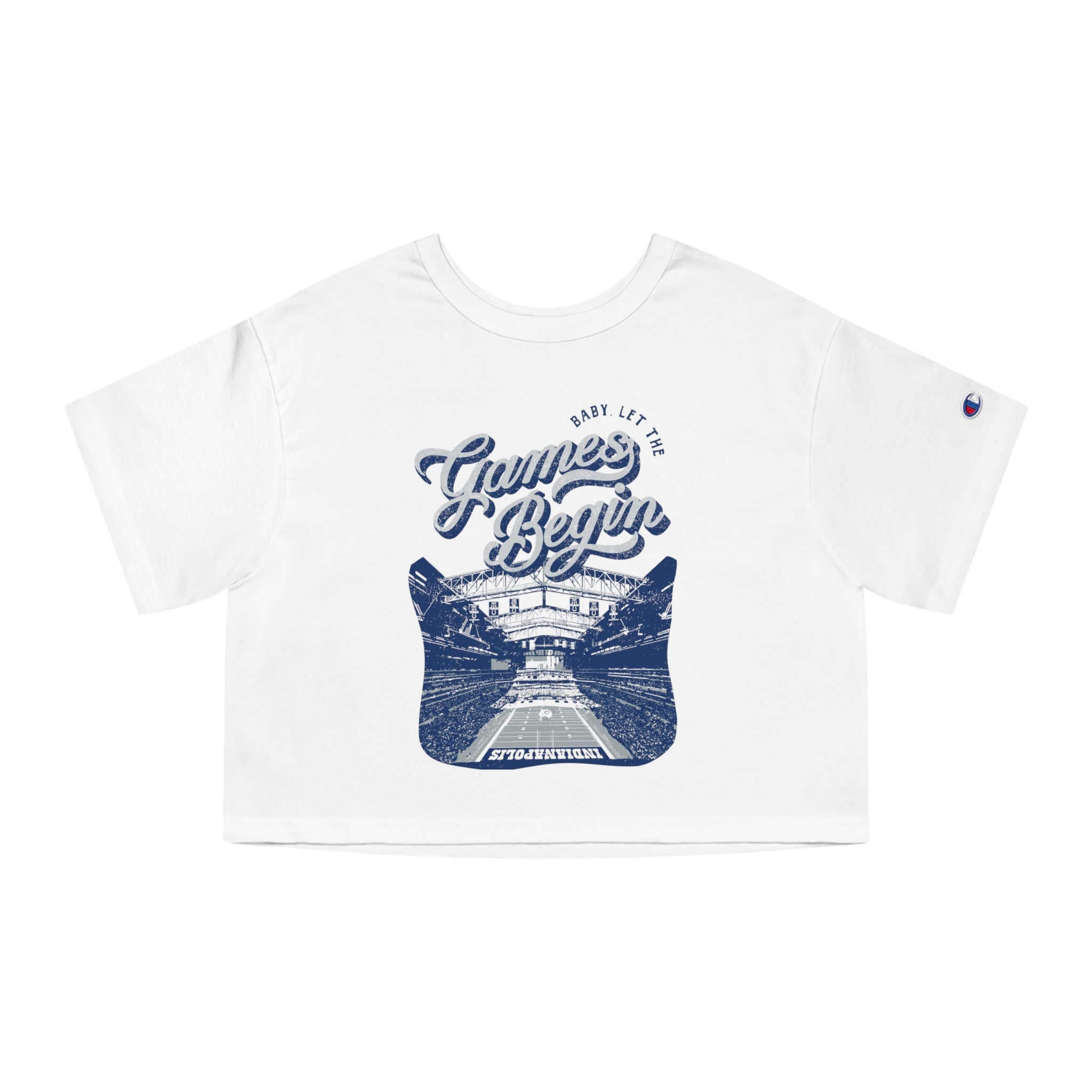 Let the Games Begin Indy Football Crop Top