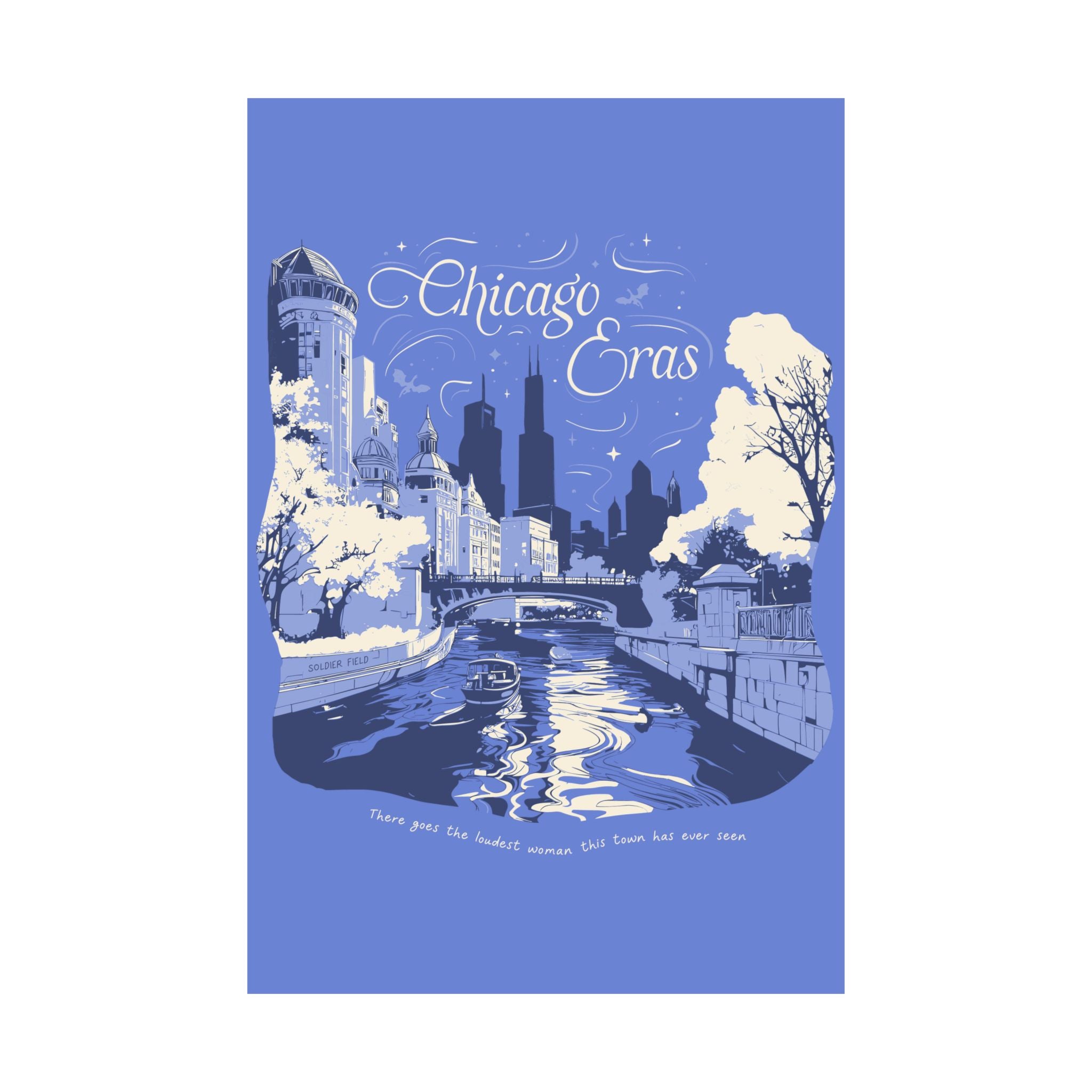 Periwinkle Eras Tour Chicago River Walk Poster