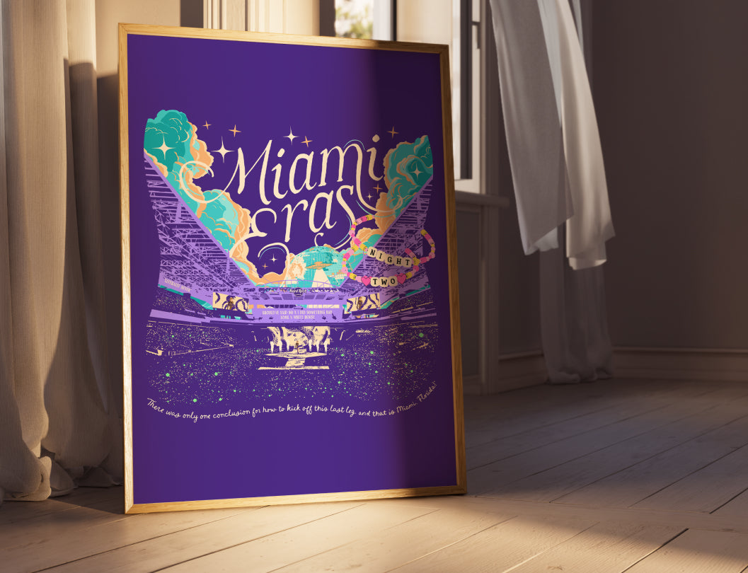 Purple Miami Eras Night Two Lifeguard Poster