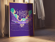 Purple Miami Night Two Eras Hard Rock Stadium Poster