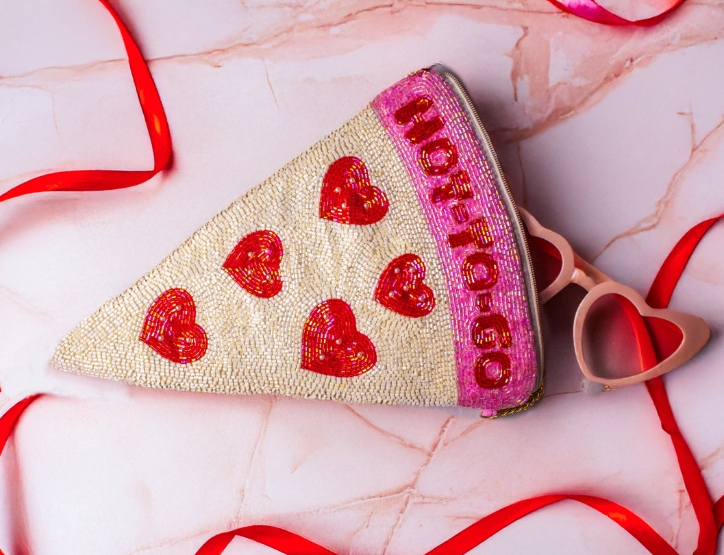 Hot-To-Go Beaded Pizza Purse