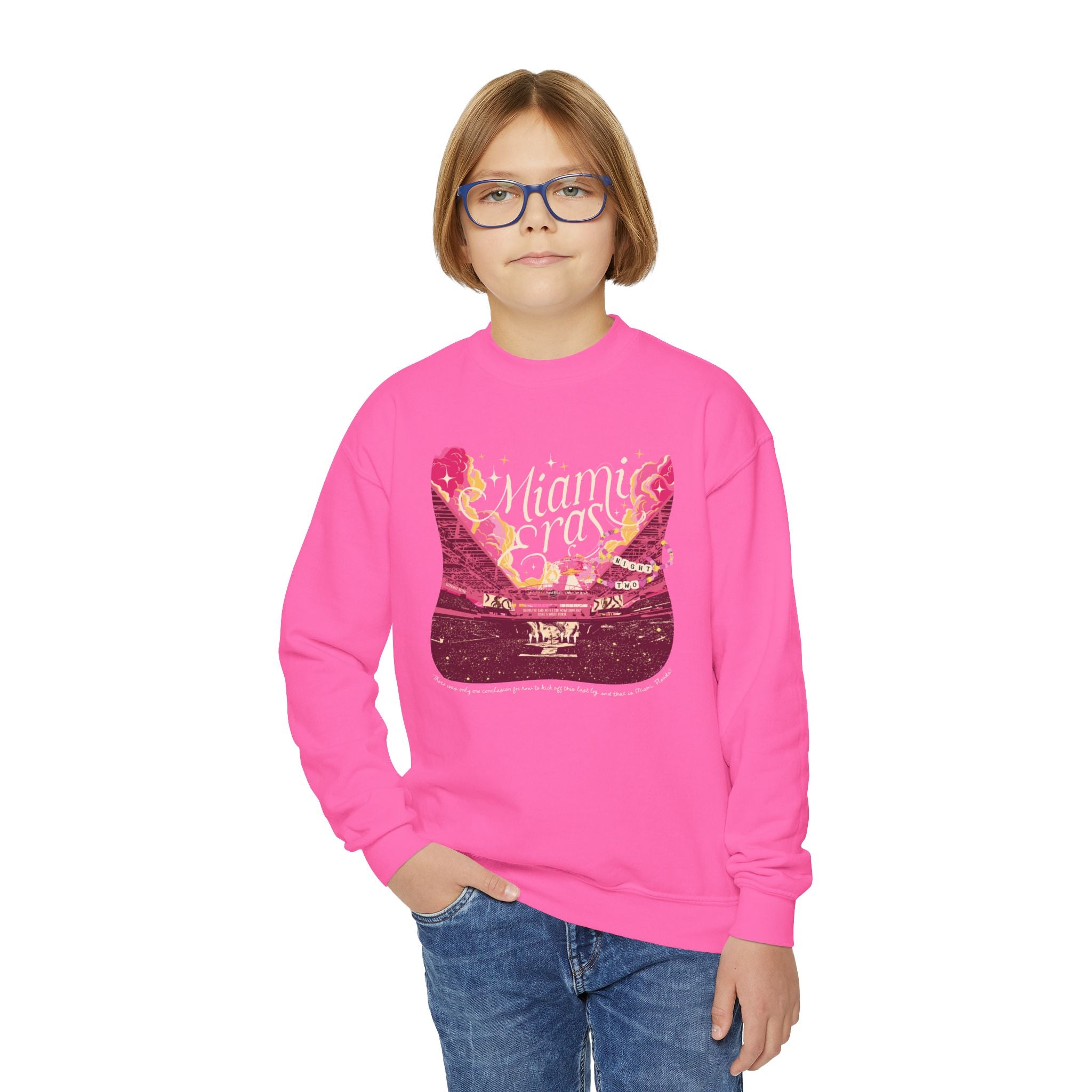 Kid's Miami Eras Night Two Hard Rock Stadium Gildan Crewneck