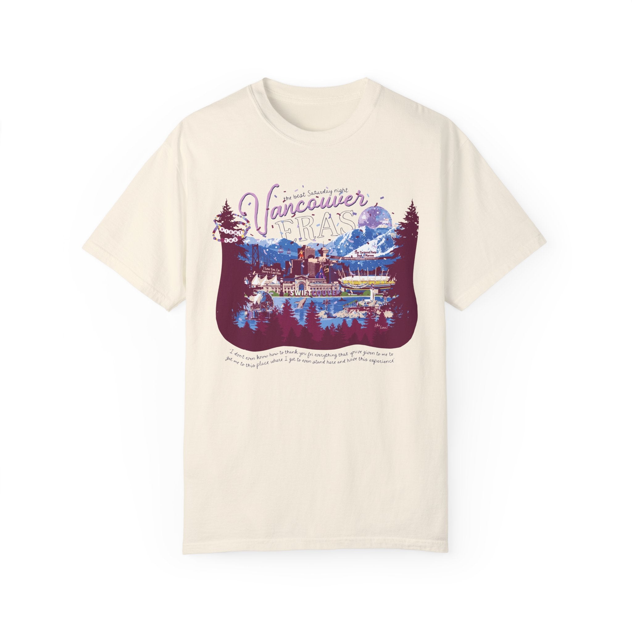 Vancouver Eras Night Two Comfort Colors Tee