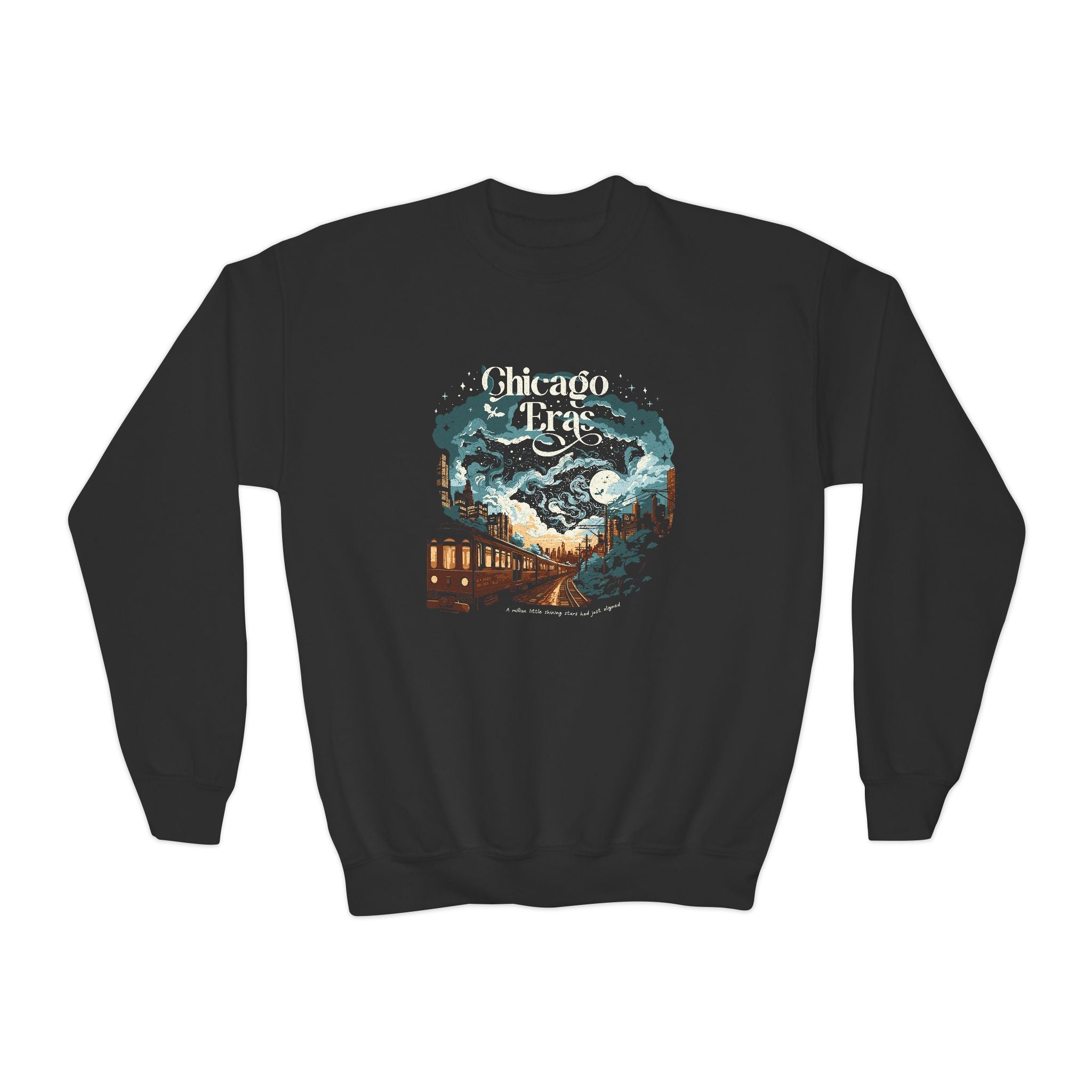 Kids Night Three Chicago L Train Eras Tour Crewneck