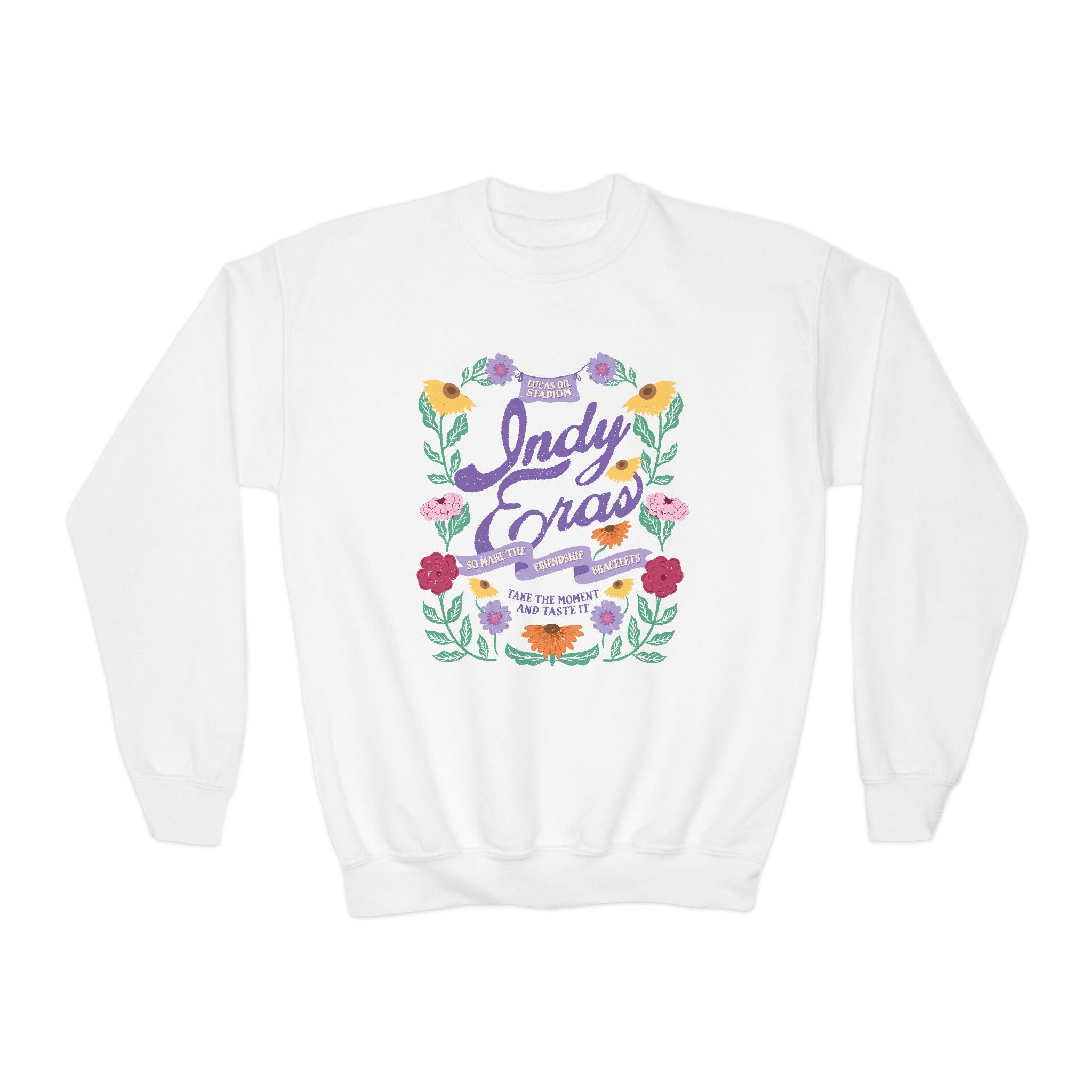 Kid's Indy Eras Tour  Floral Piano Crewneck Sweatshirt