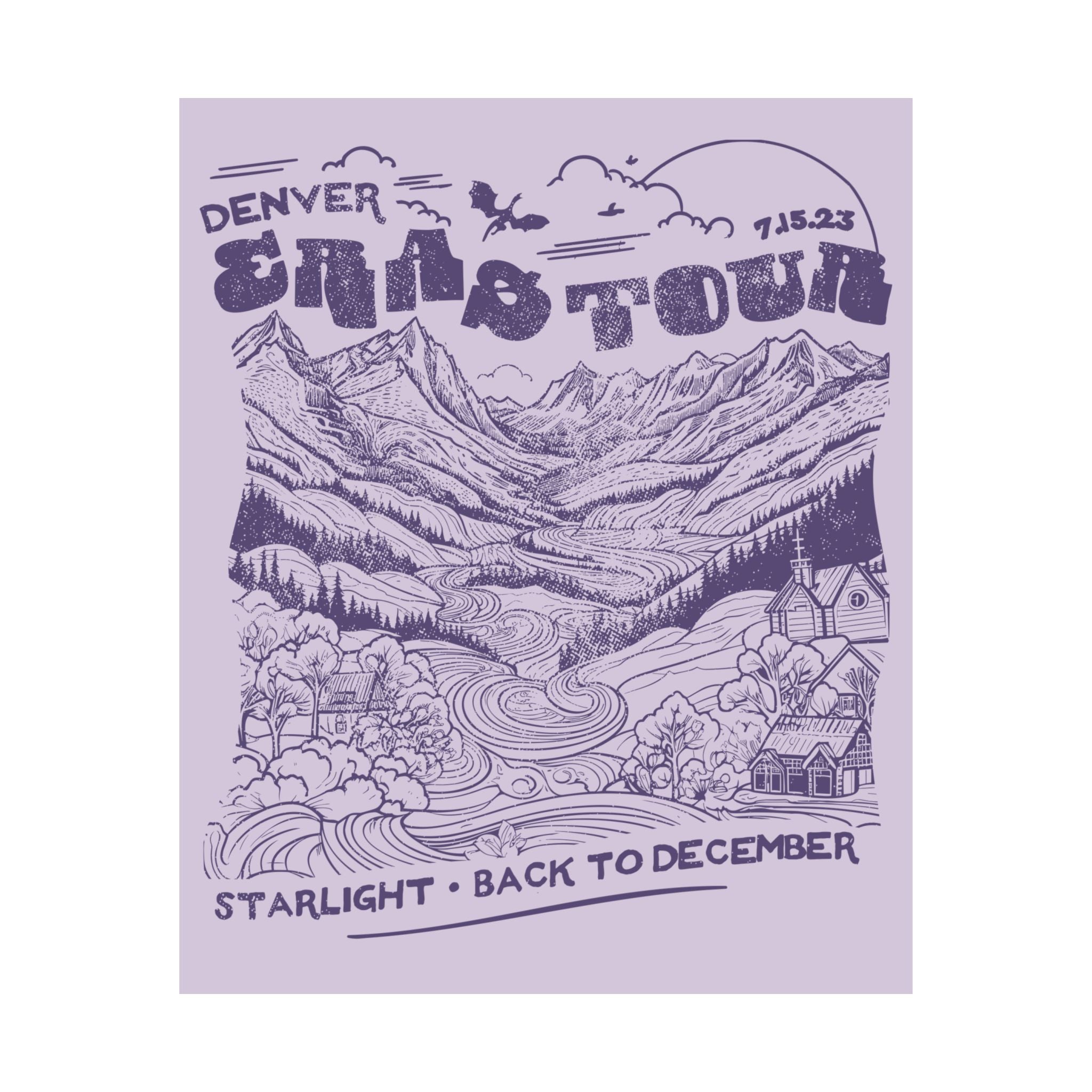 Orchid Denver Night Two Purple Mountains Poster