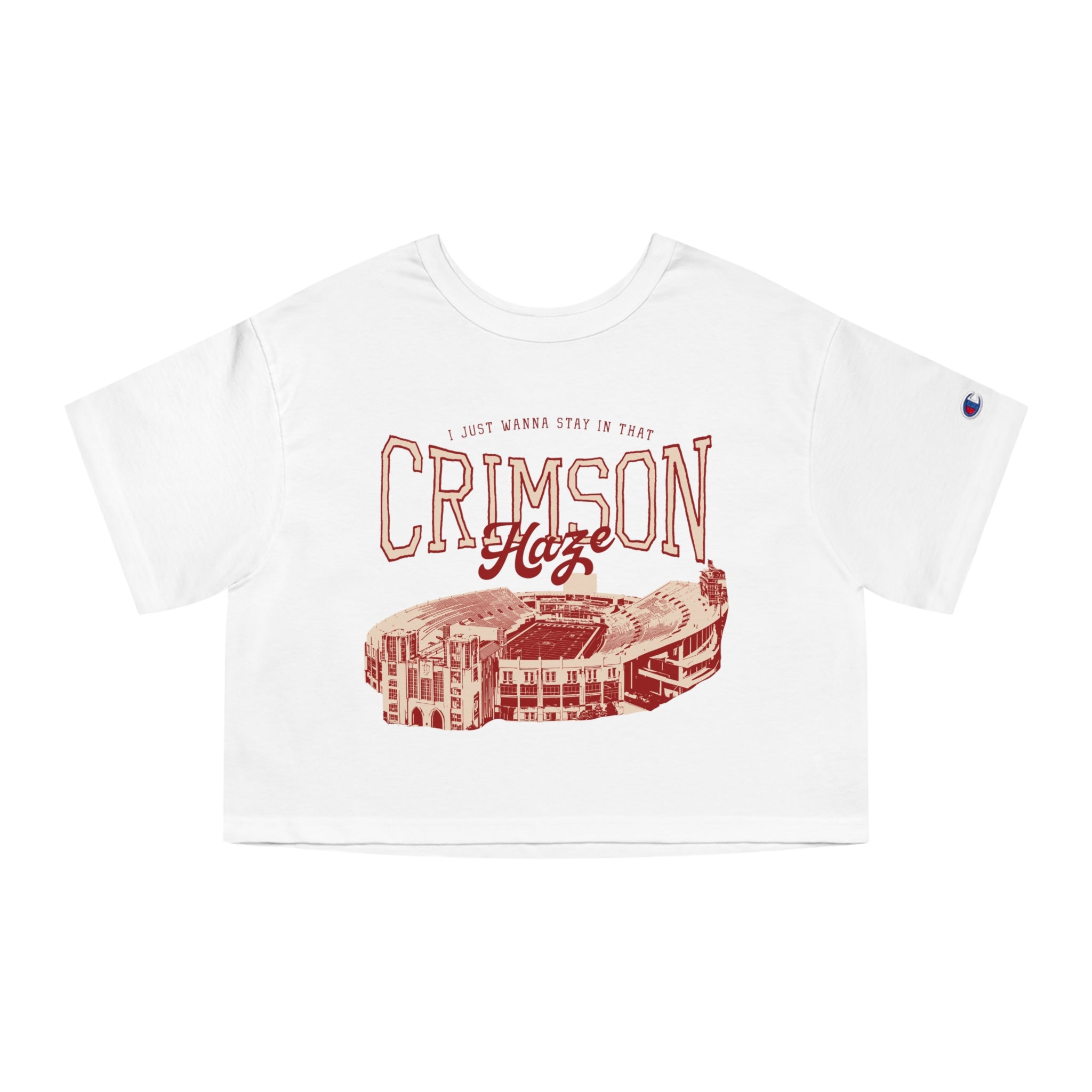 Crimson Haze Indy Football Memorial Stadium Crop Top