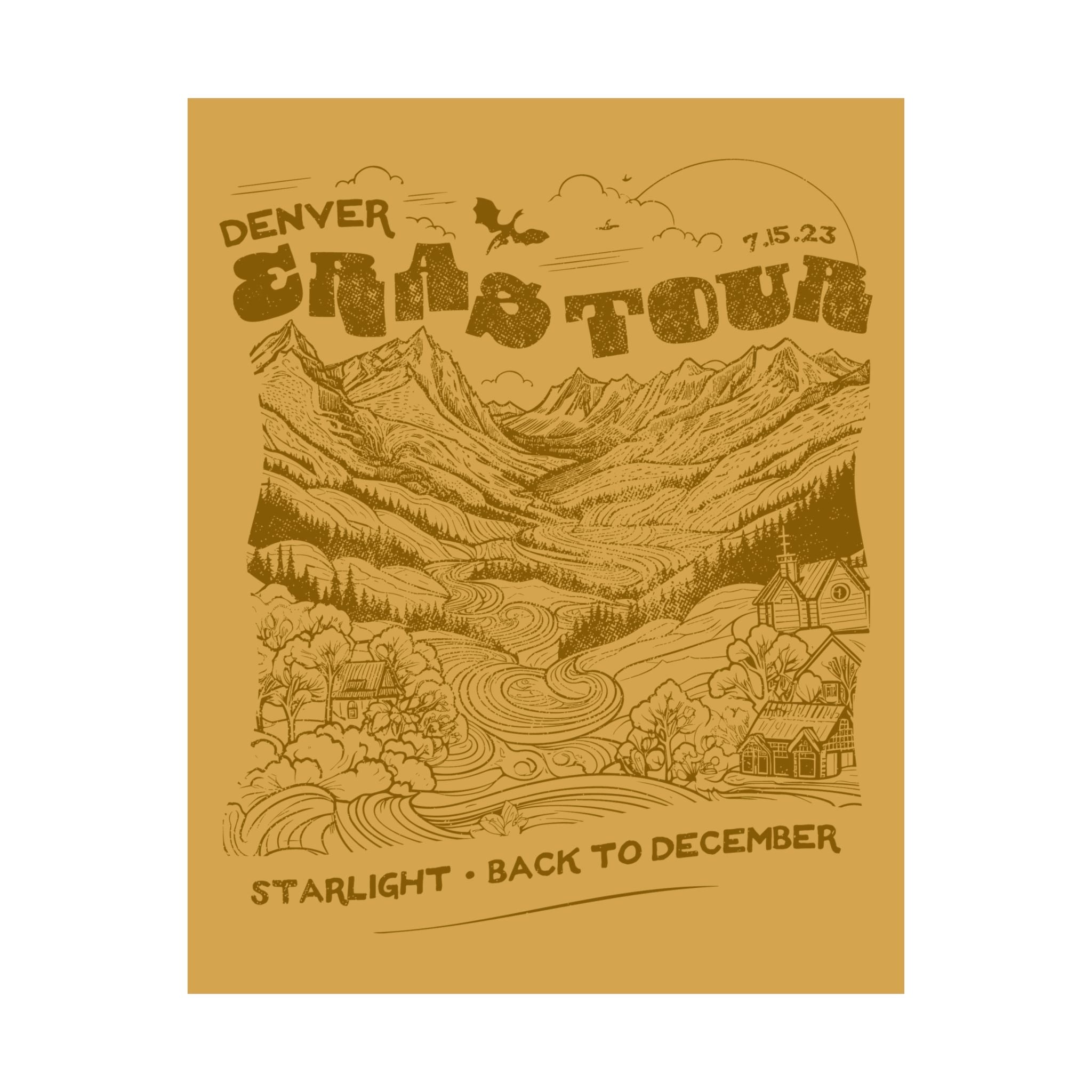 Mustard Denver Night Two Mustard Mountains Poster