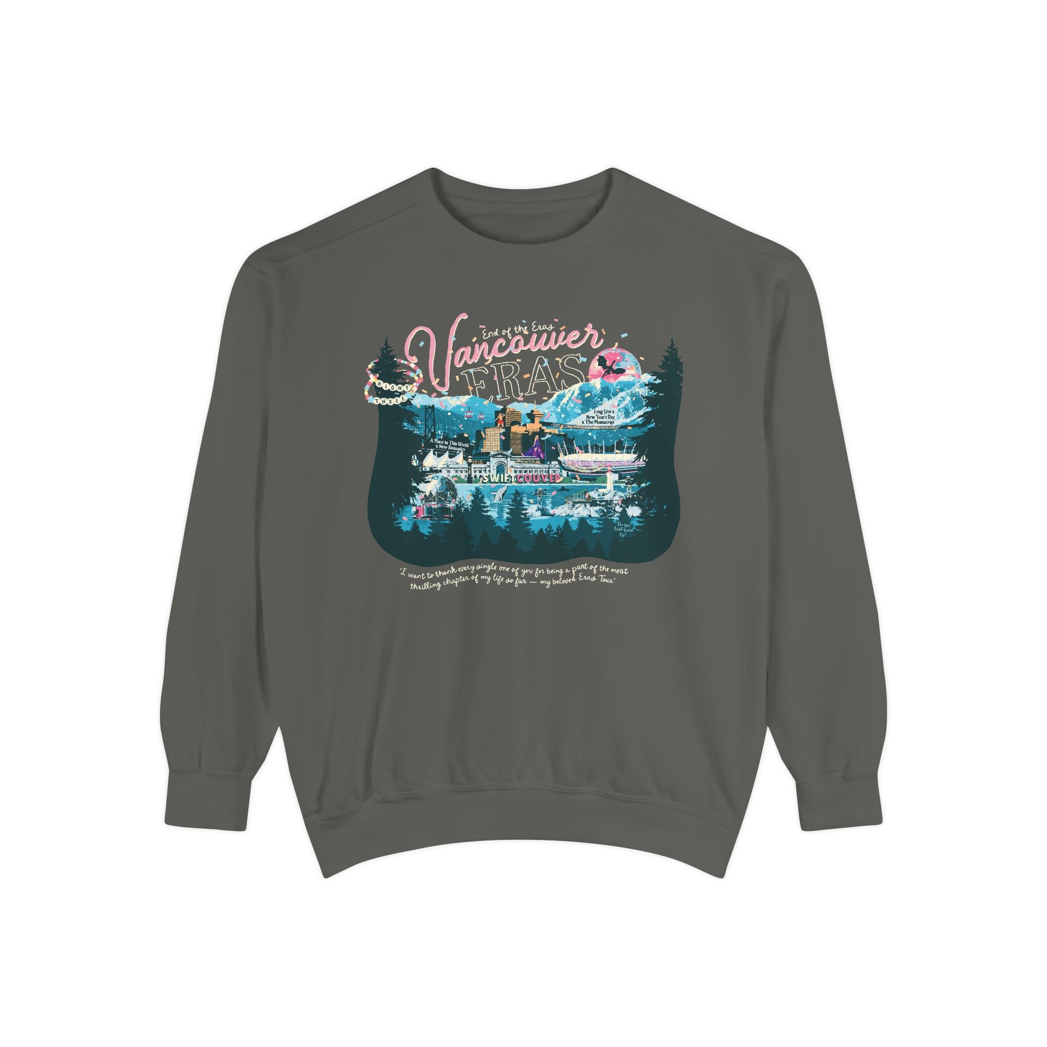 Vancouver Eras Night Three Comfort Colors Crewneck