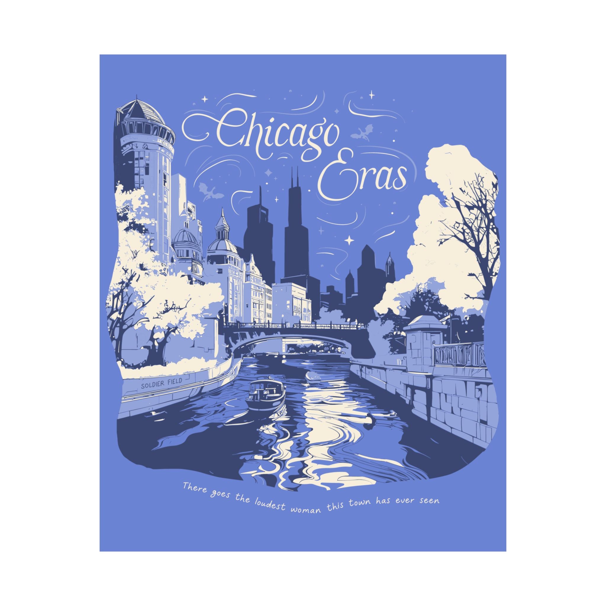 Periwinkle Eras Tour Chicago River Walk Poster