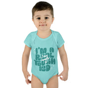 I'm a Real Tough Kid Baby Rib Onesie