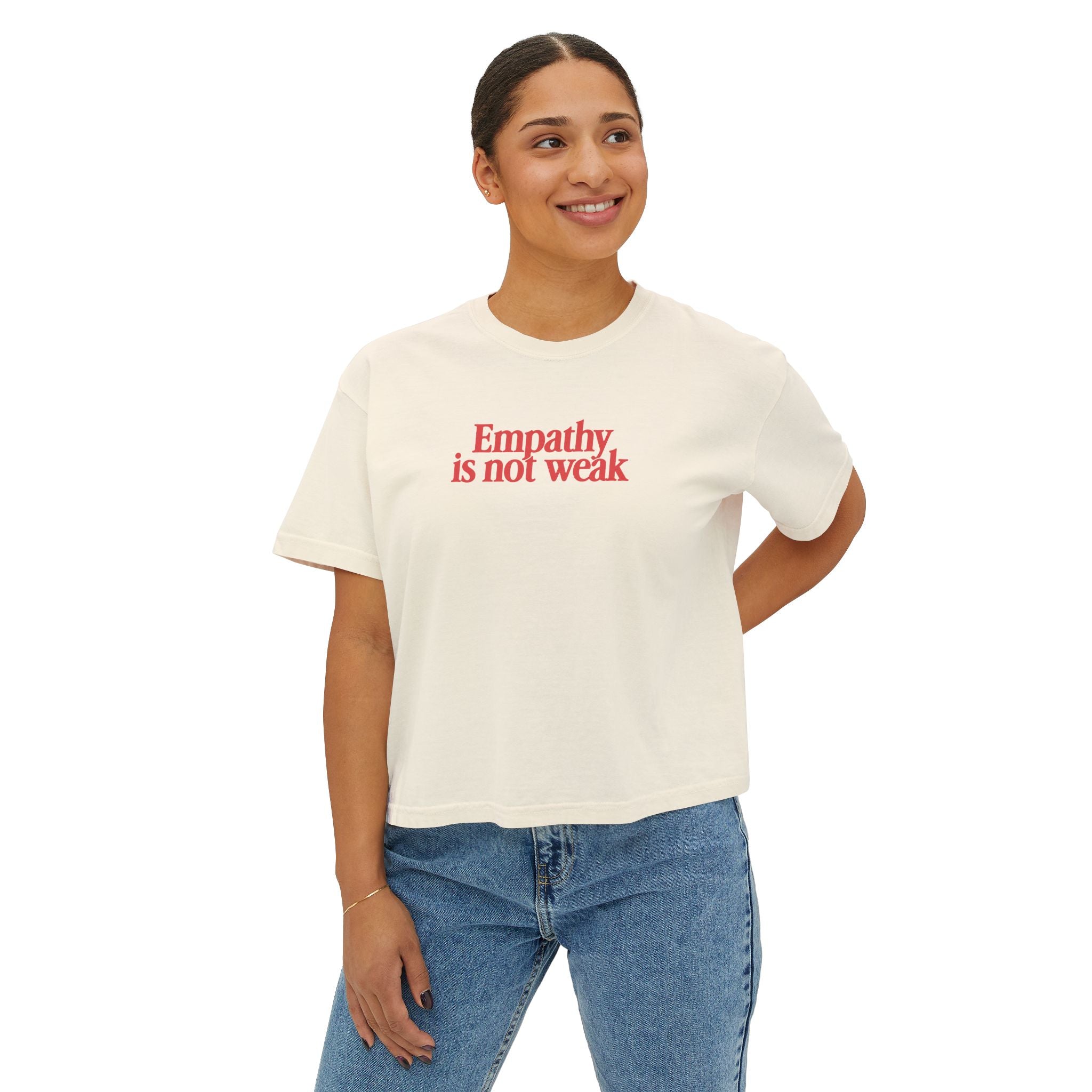 Empathy is Not Weak Comfort Colors Crop Top