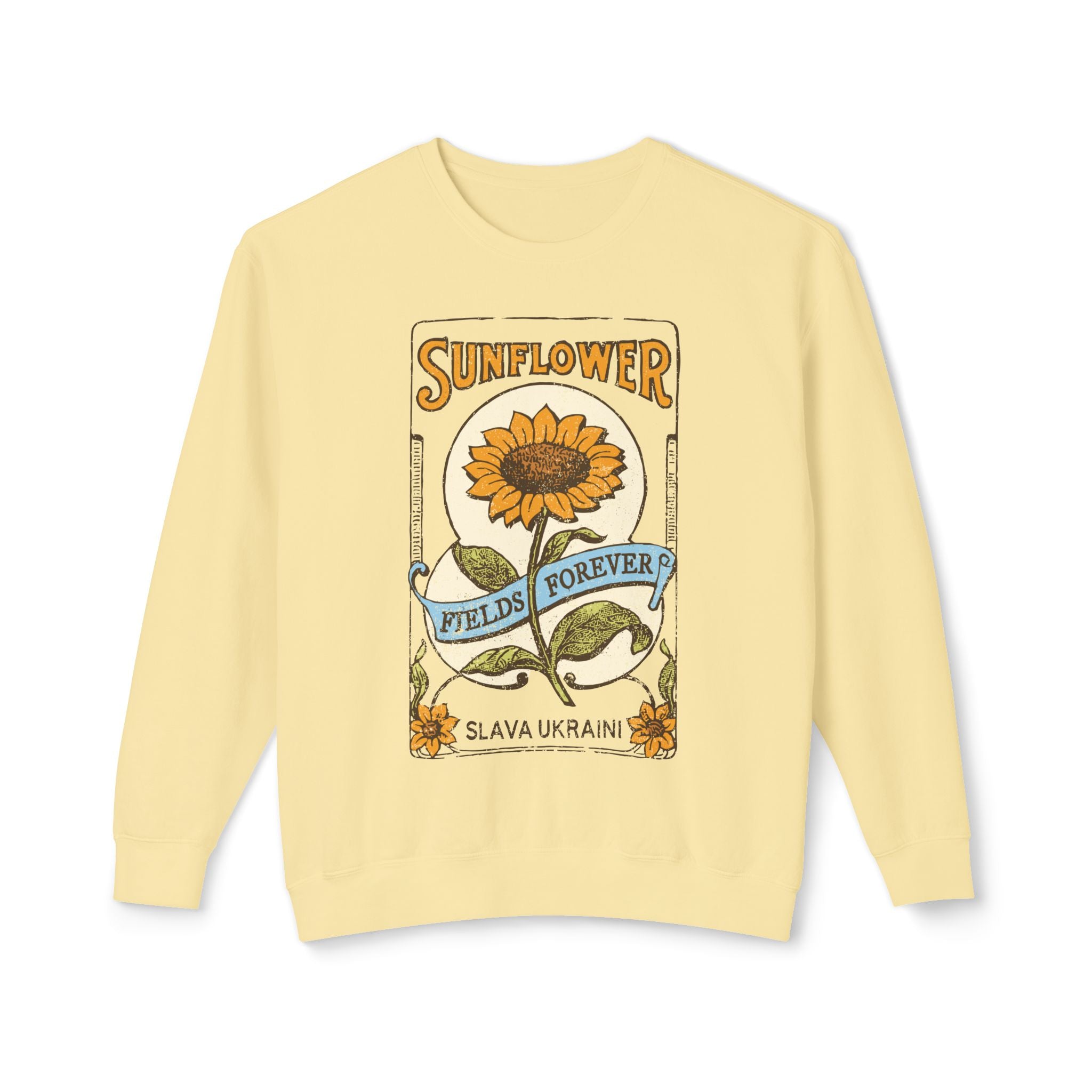 Sunflower Fields Forever Lightweight Crewneck