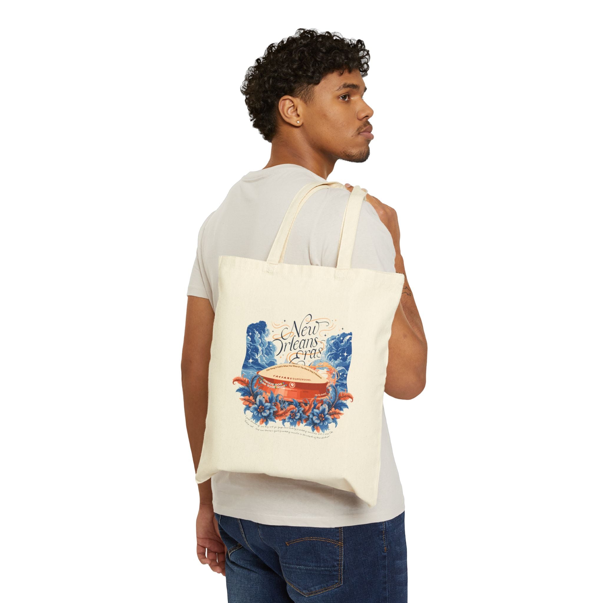 New Orleans Eras Night One Superdome Cotton Canvas Tote Bag