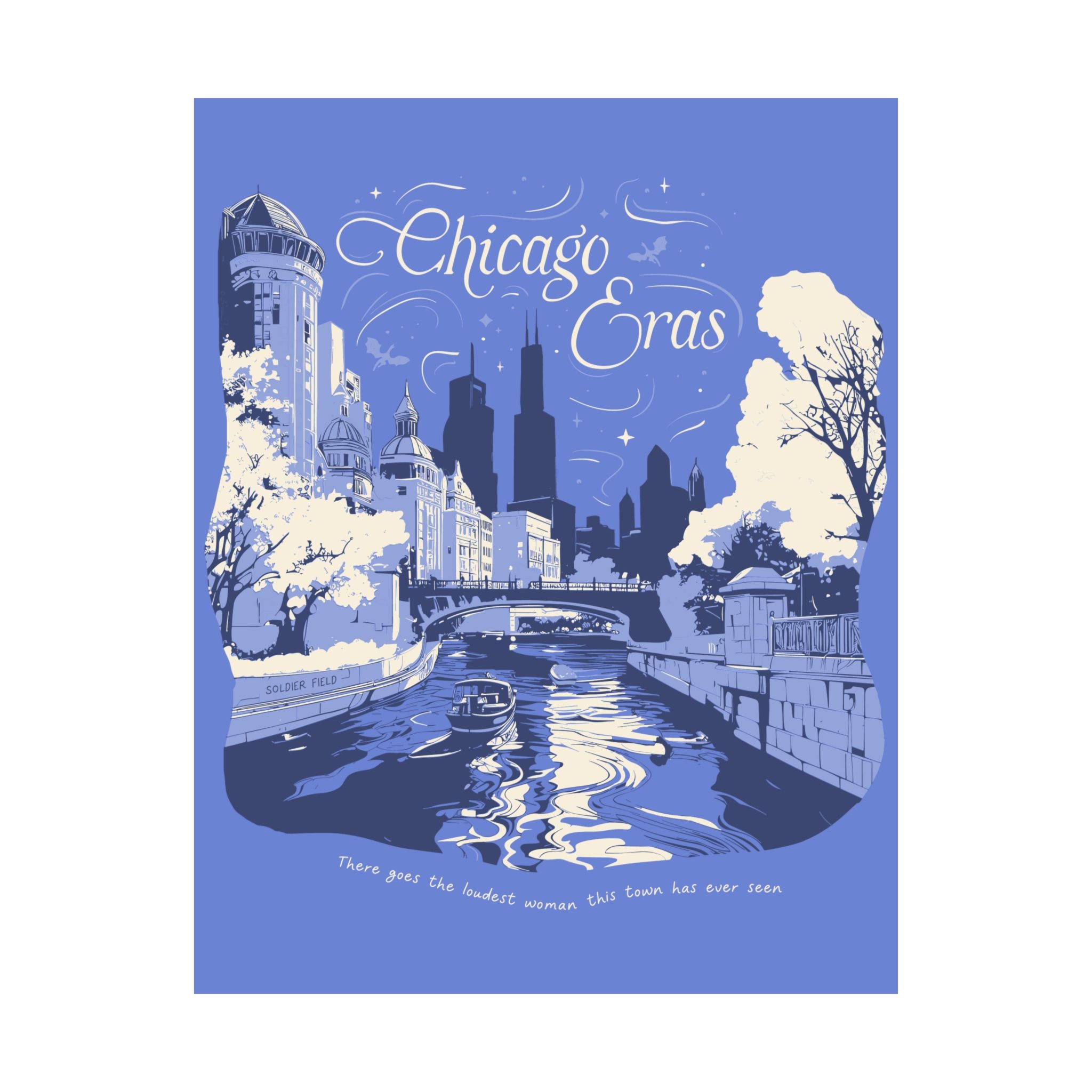 Periwinkle Eras Tour Chicago River Walk Poster