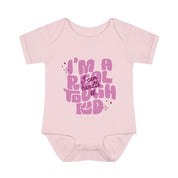 I'm a Real Tough Kid Baby Rib Onesie