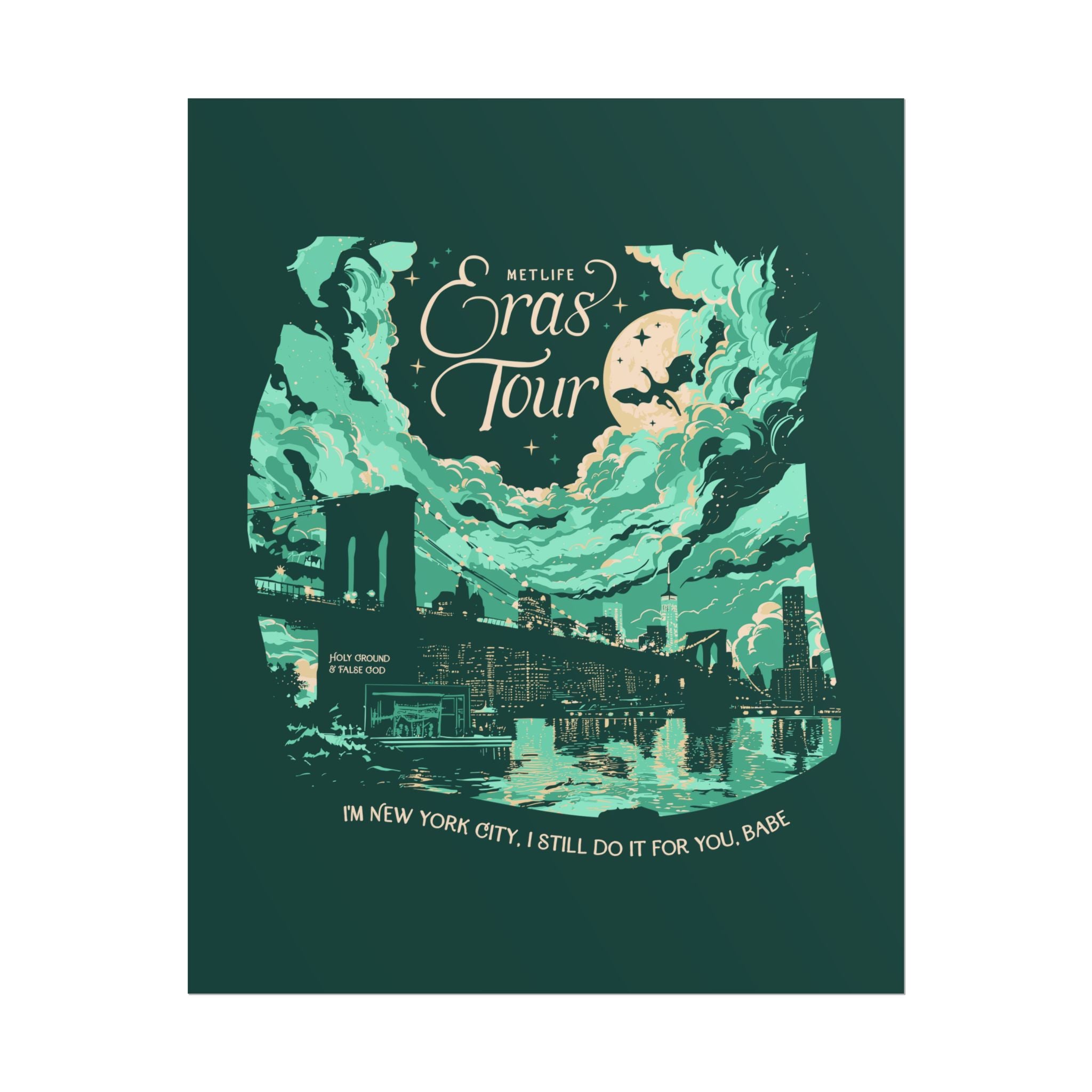 Emerald Night Two East Rutherford Eras Tour Poster