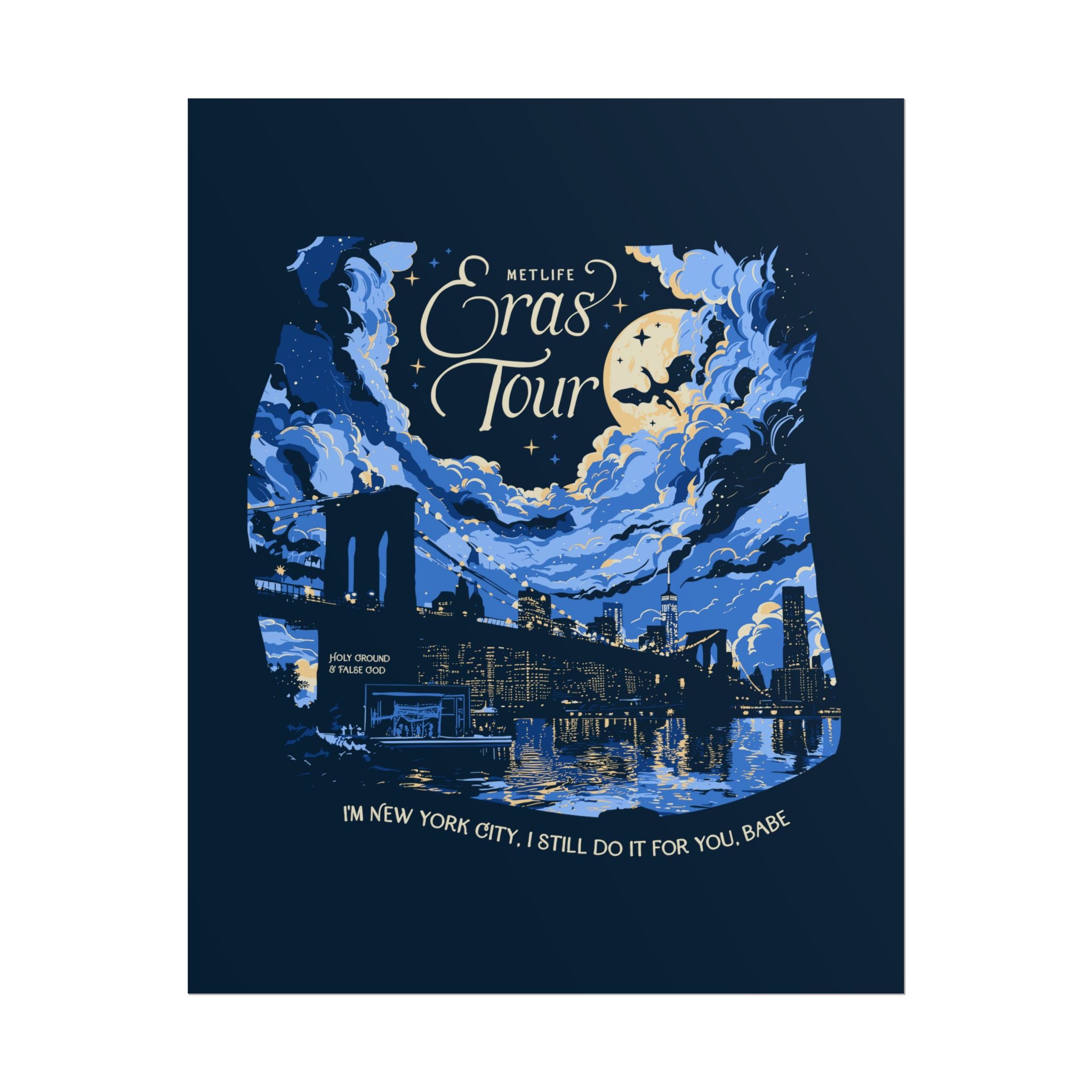 Navy Night Two East Rutherford Eras Tour Poster