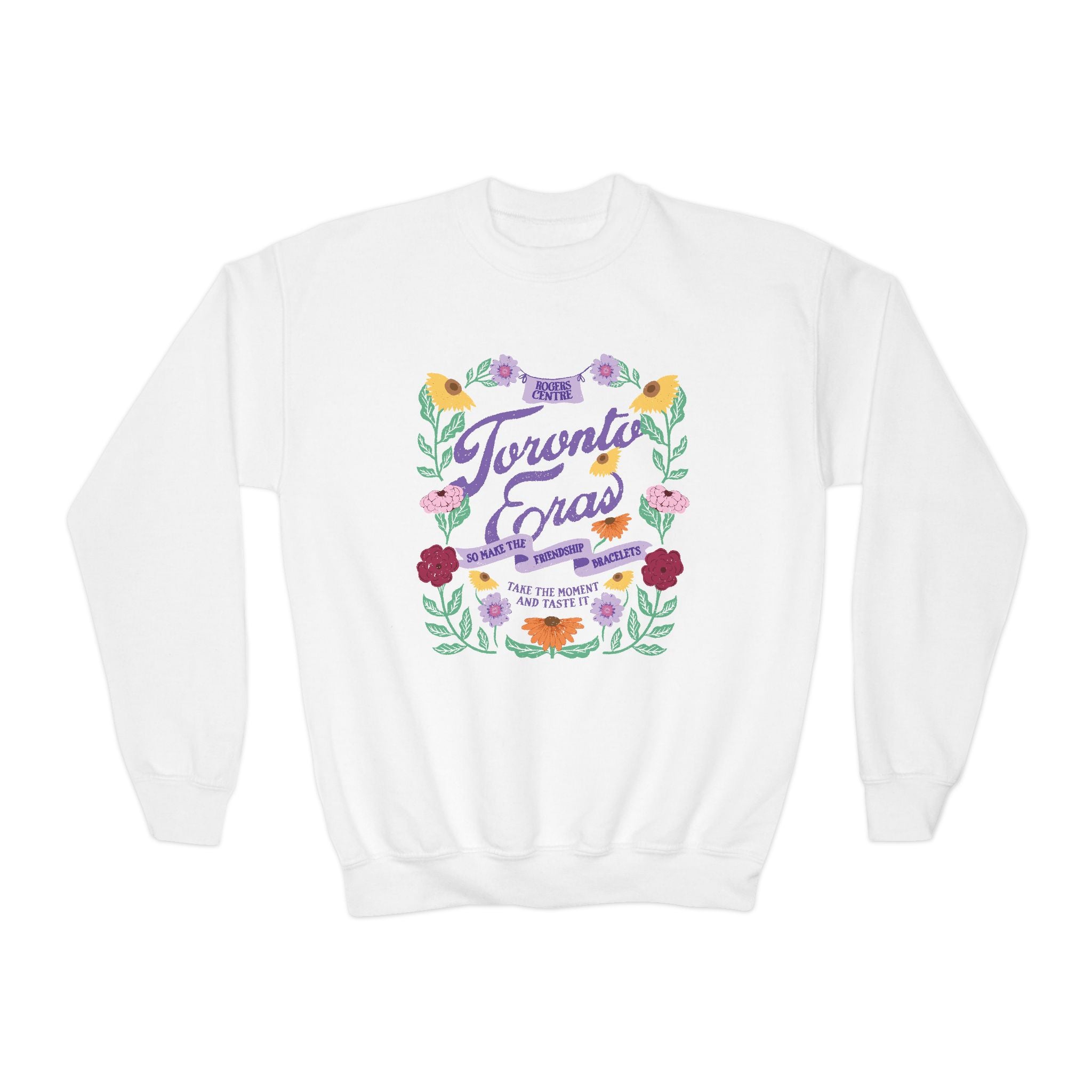 Kid's Toronto Eras Tour Floral Surprise Song Piano Crewneck Sweatshirt