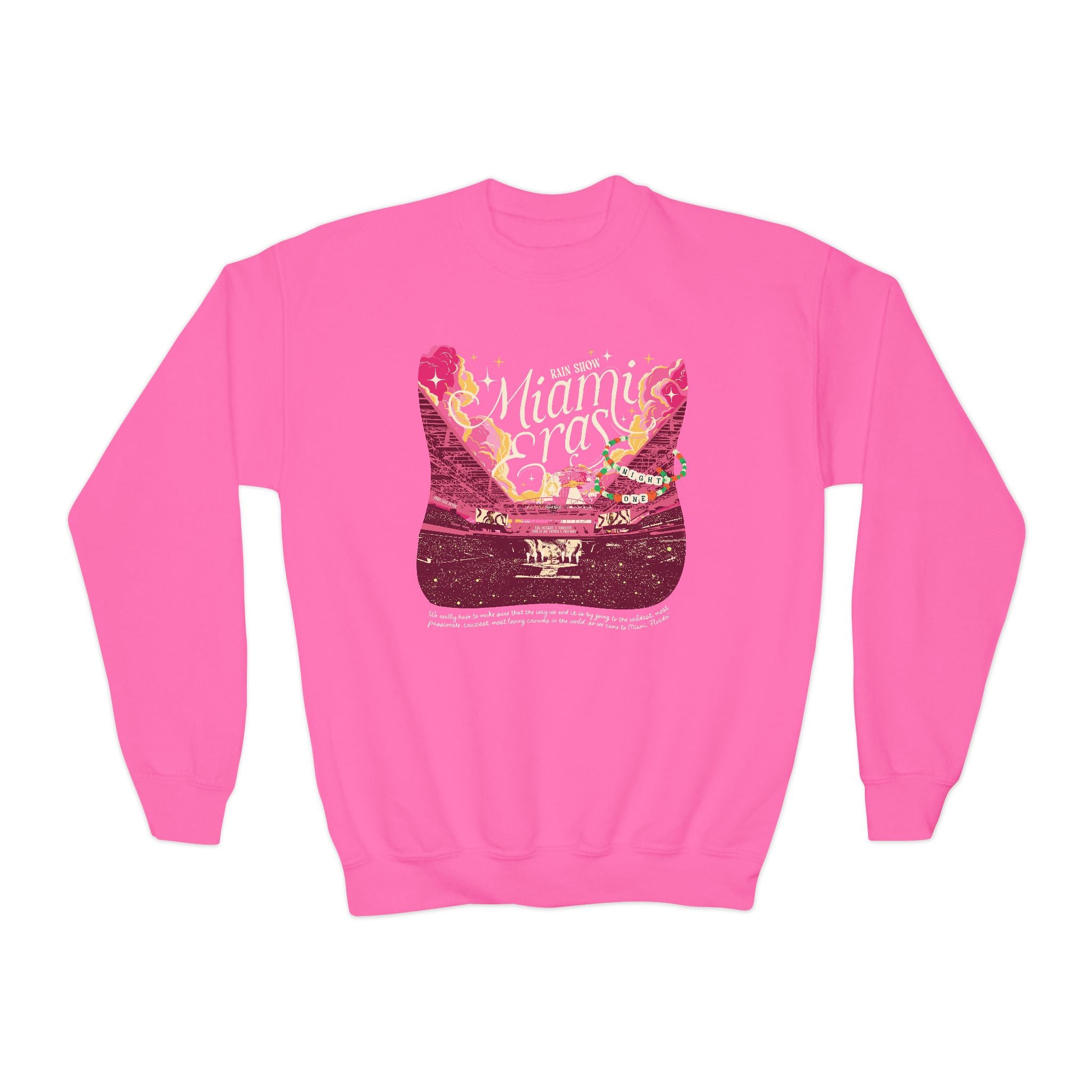 Kid's Miami Eras Night One Hard Rock Stadium Gildan Crewneck