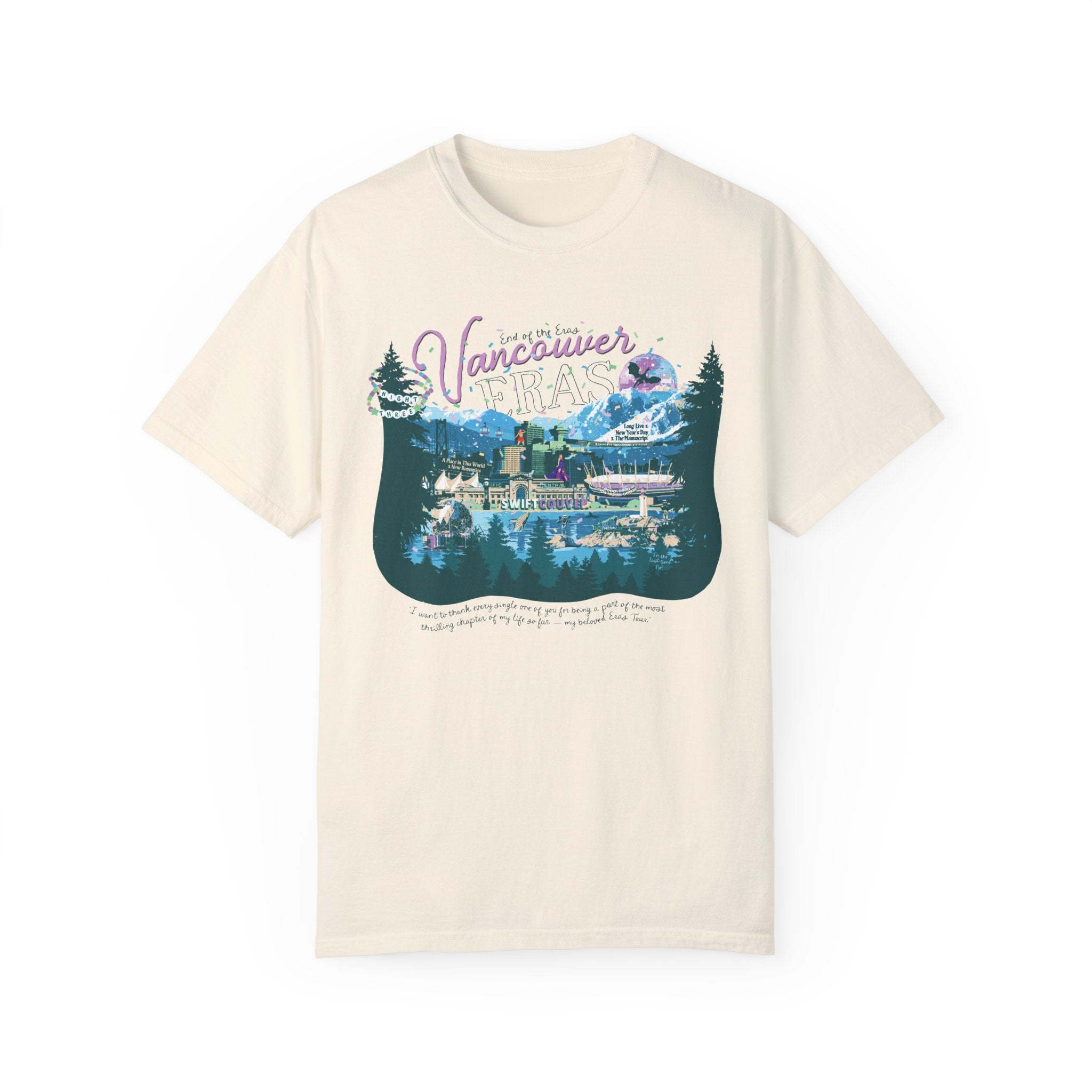 Vancouver Eras Night Three Comfort Colors Tee