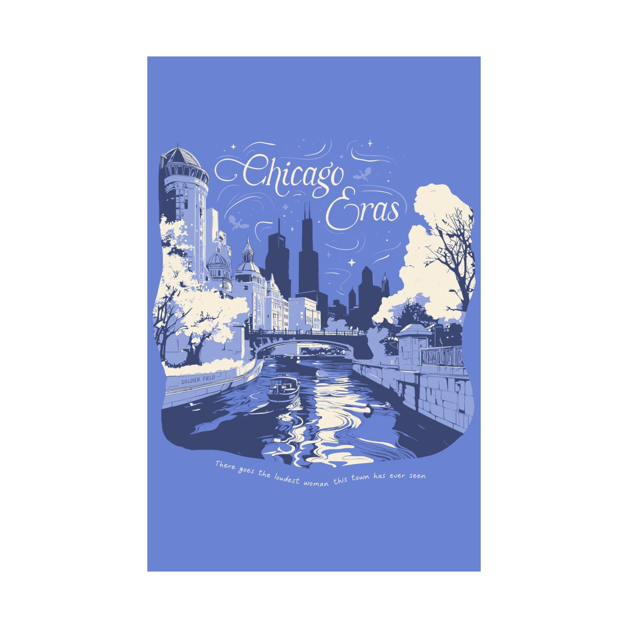 Periwinkle Eras Tour Chicago River Walk Poster